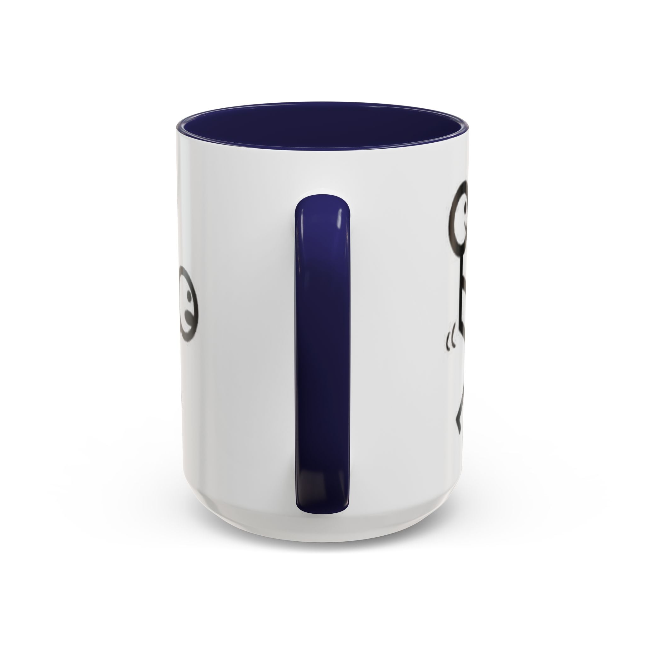 Sit Before It Mug | Funny Stick Figure Coffee Cup, Morning Routine Accent Mug