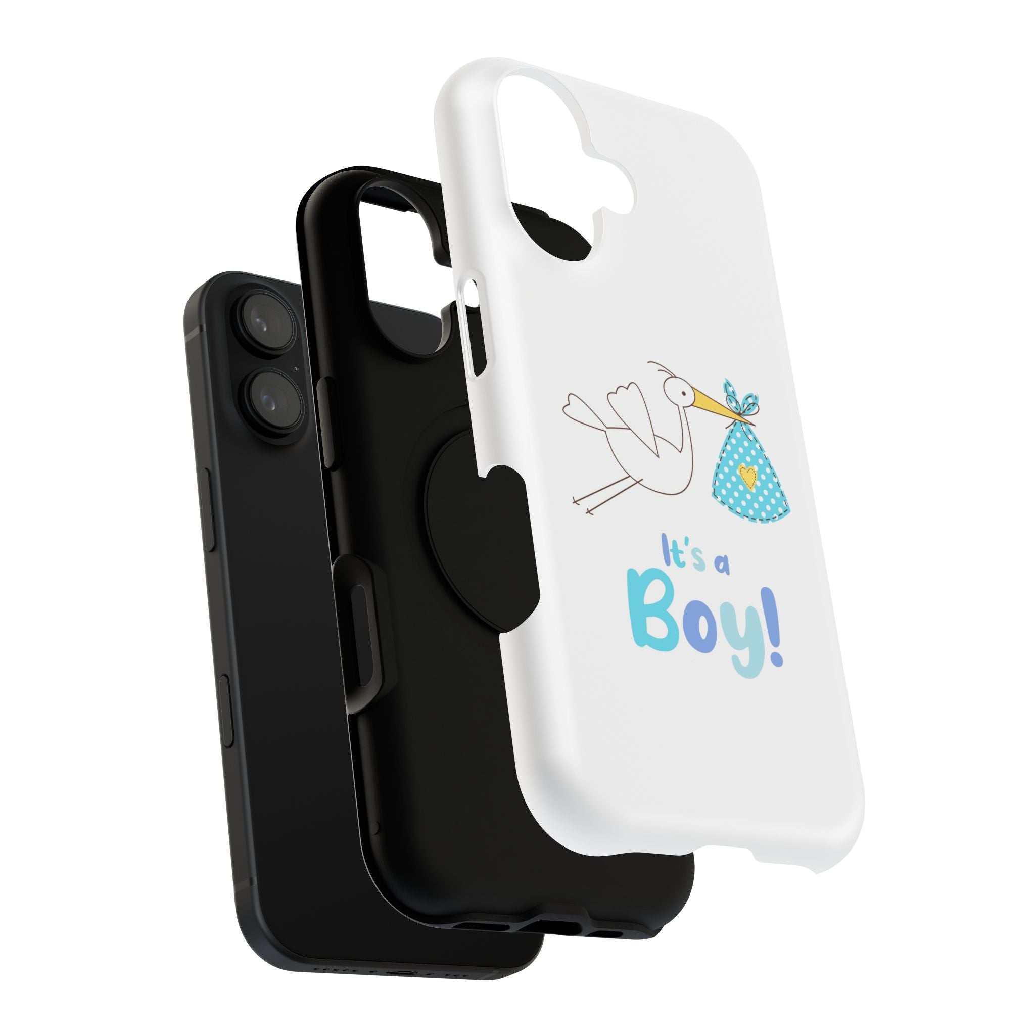 Stork 'It's a Boy' Phone Case | Impact-Resistant Case
