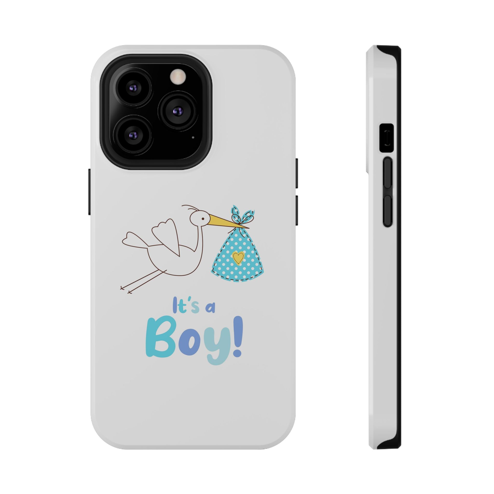 Stork 'It's a Boy' Phone Case | Impact-Resistant Case