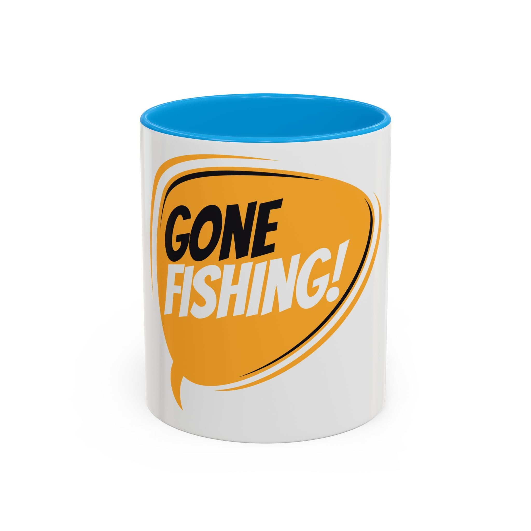 Gone Fishing Speech Bubble Mug | Fishing Quote Coffee Cup