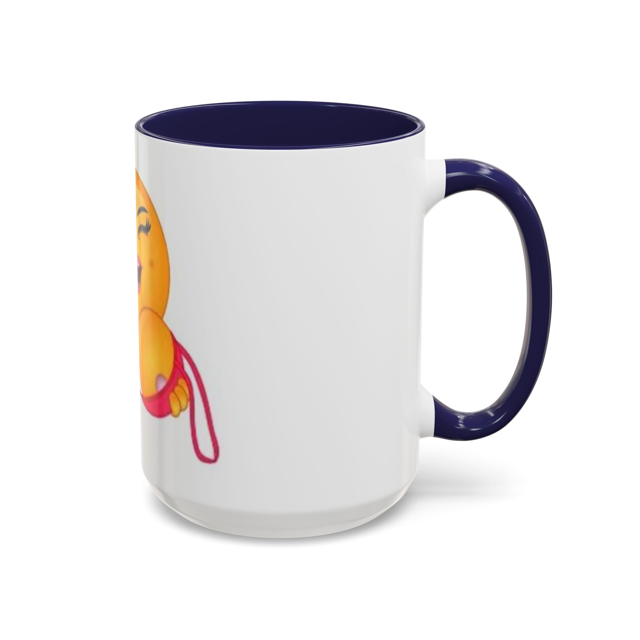Winking Boob Emoji Mug Accent Coffee Mug | 11oz 15oz