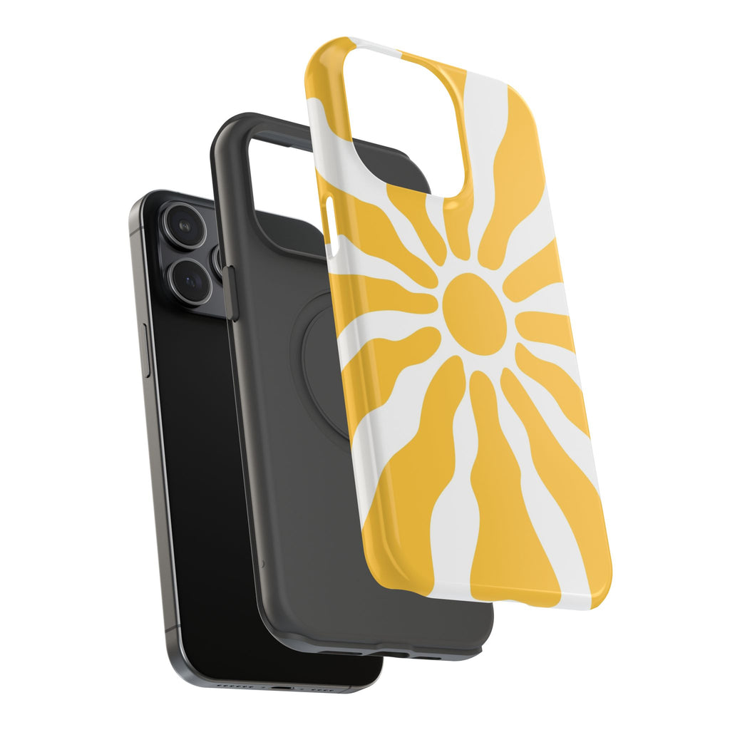 Retro Sunburst iPhone Case | Impact-Resistant Phone Case