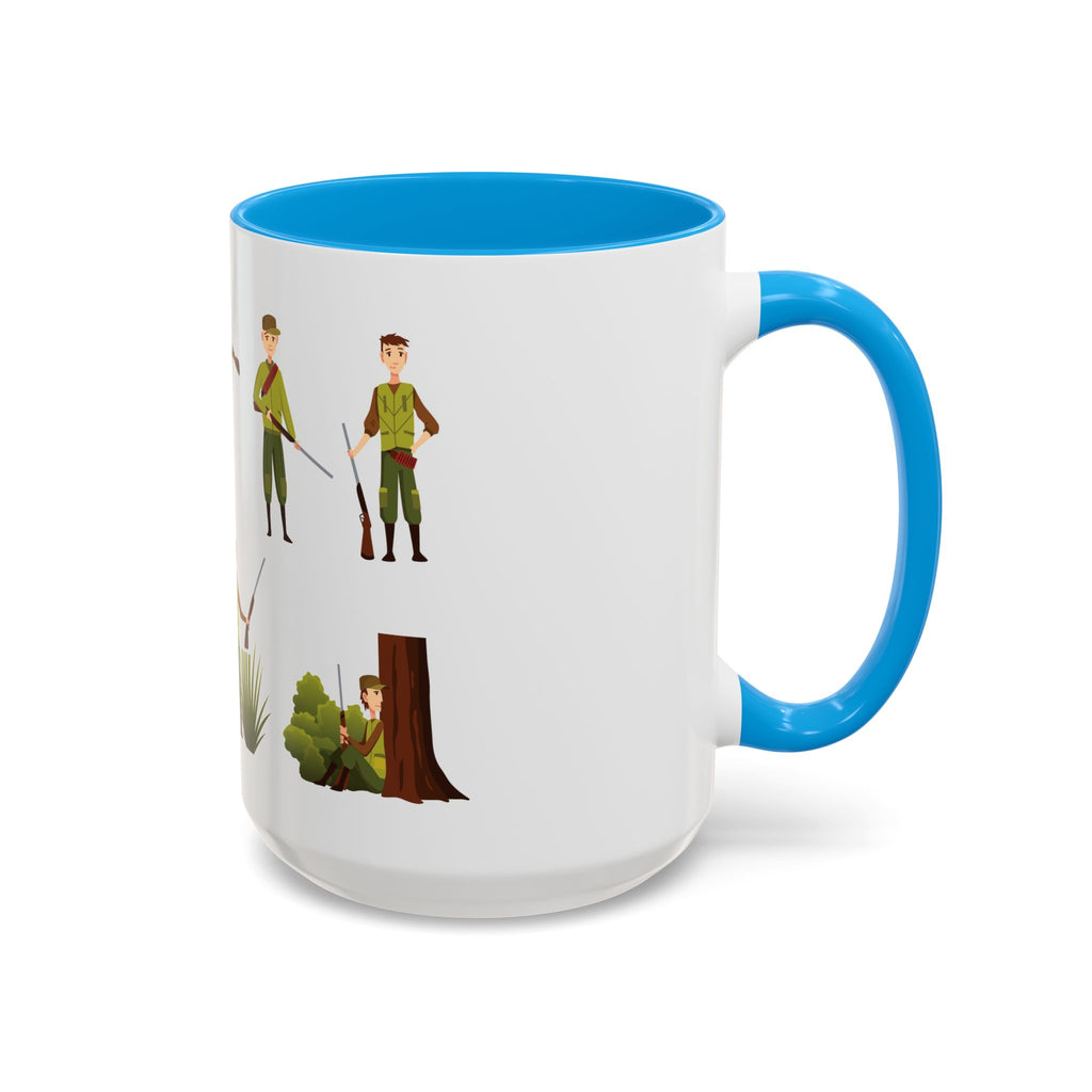 Hunter Pattern Mug | Hunting Illustrations, Outdoorsman Coffee Cup