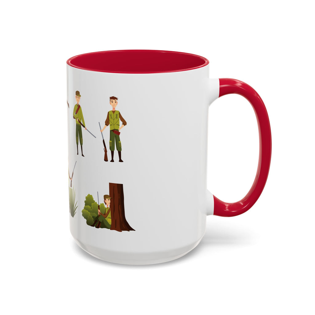 Hunter Pattern Mug | Hunting Illustrations, Outdoorsman Coffee Cup