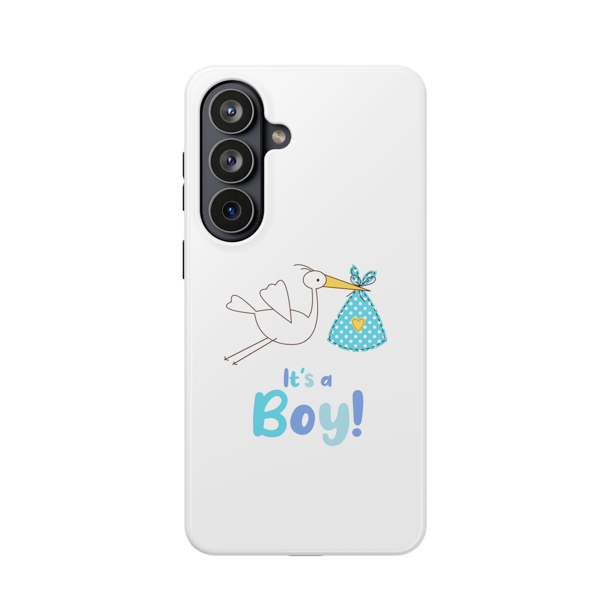 Stork 'It's a Boy' Phone Case | Impact-Resistant Case