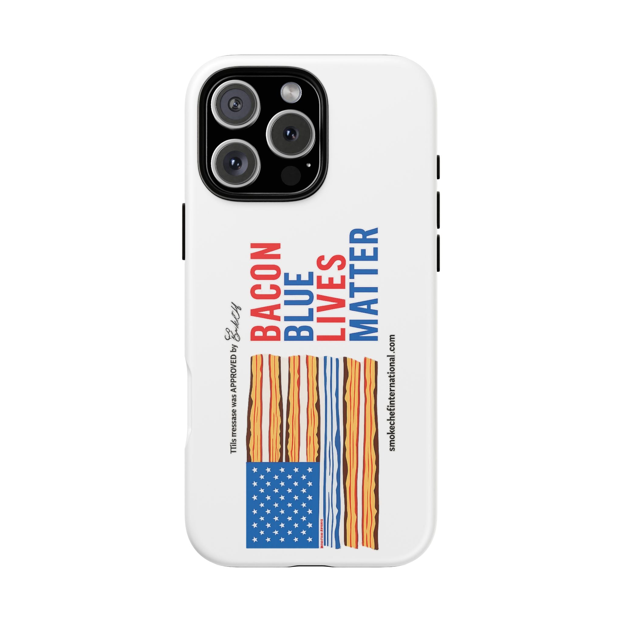 Bacon Blue Lives Matter Phone Case | Patriotic Flag Bacon Illustration