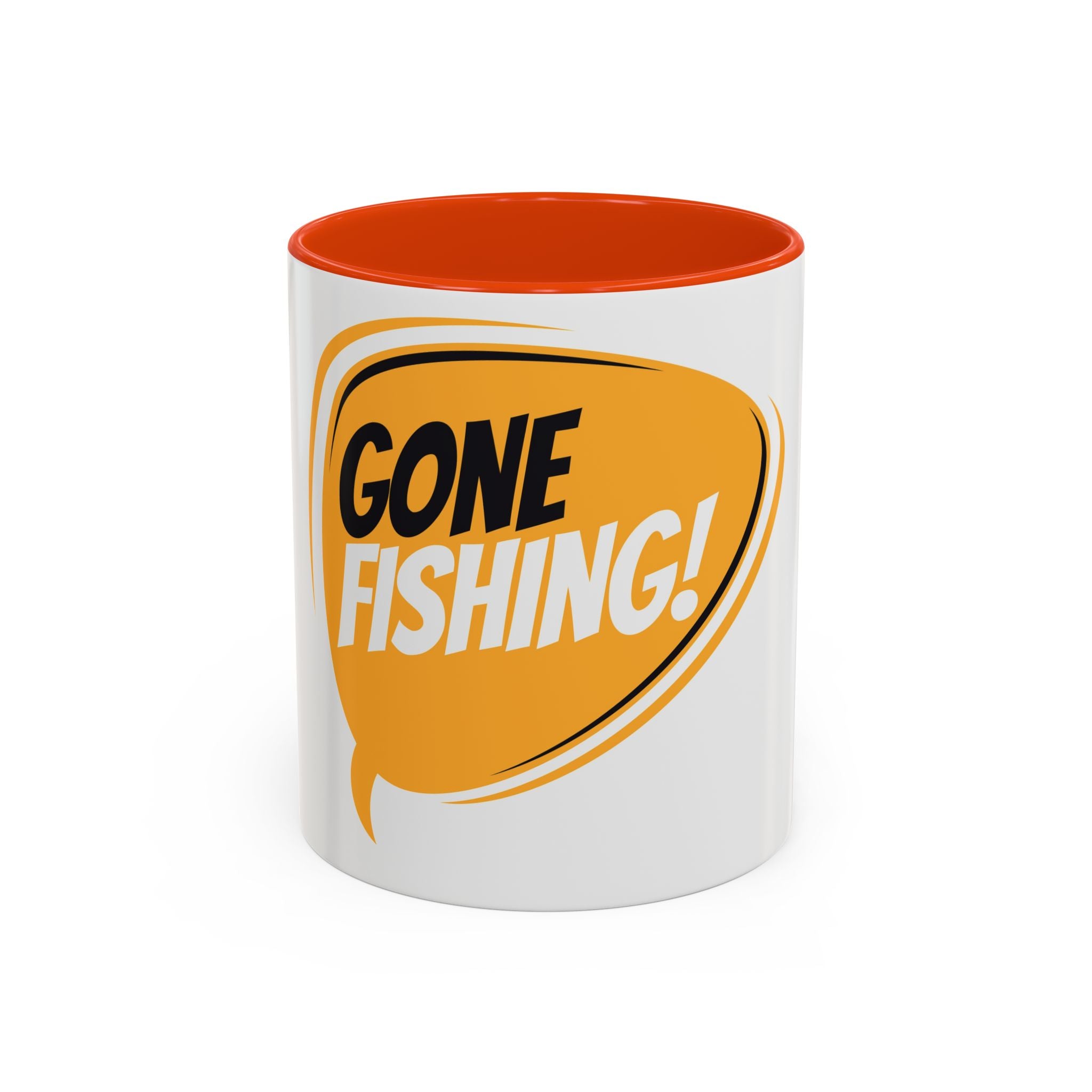 Gone Fishing Speech Bubble Mug | Fishing Quote Coffee Cup