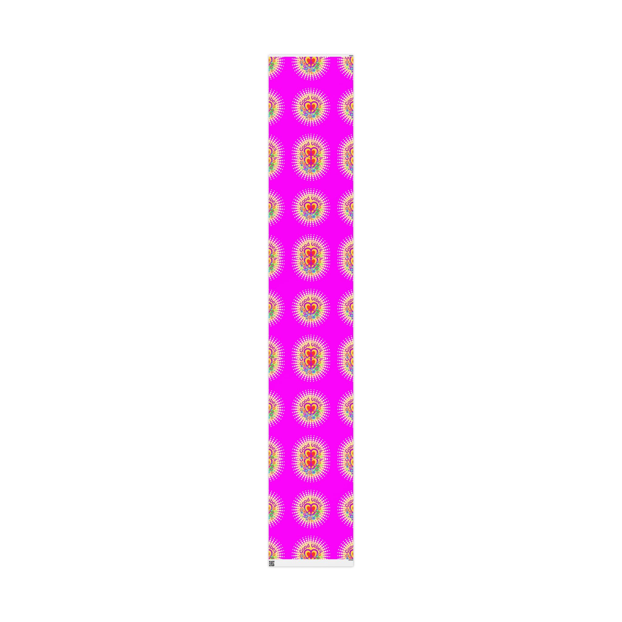 Bright Pink Floral Wrapping Paper Roll — Retro Daisy Gift Wrap