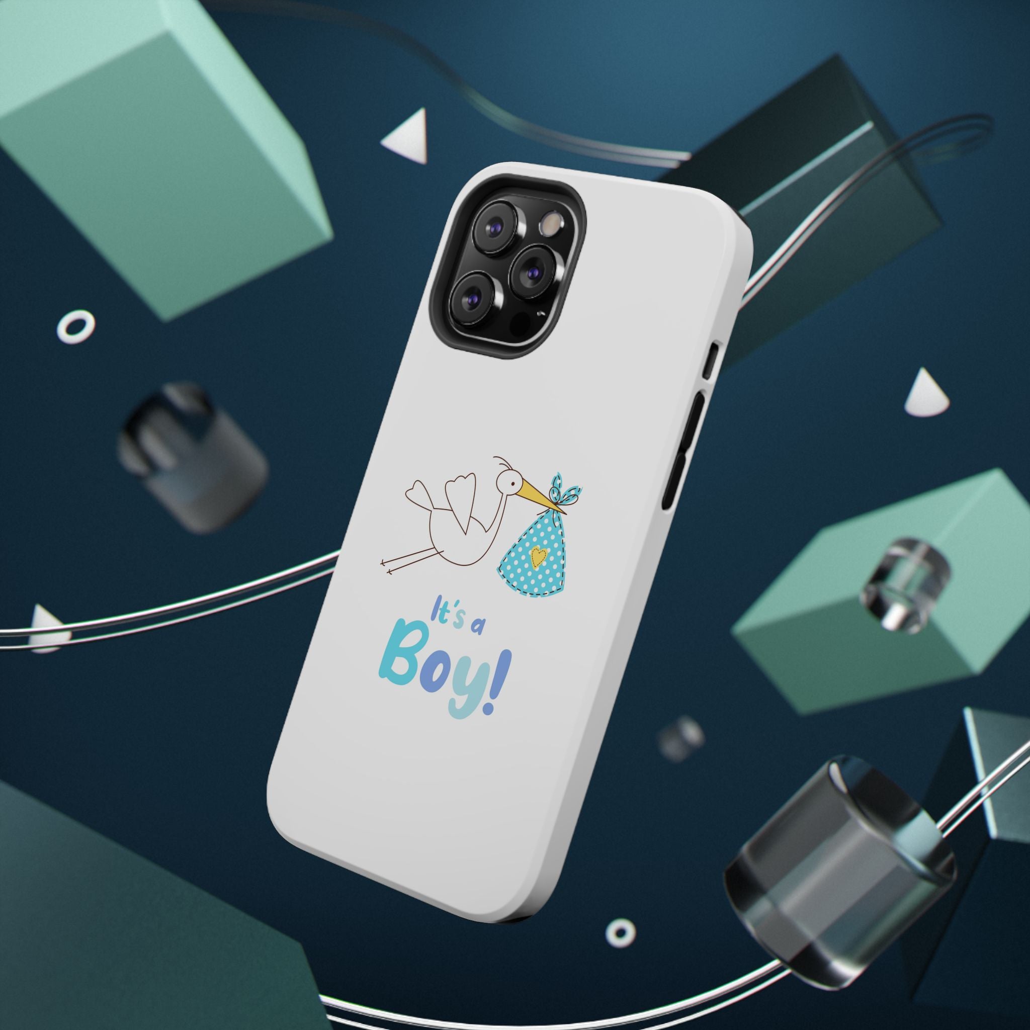 Stork 'It's a Boy' Phone Case | Impact-Resistant Case