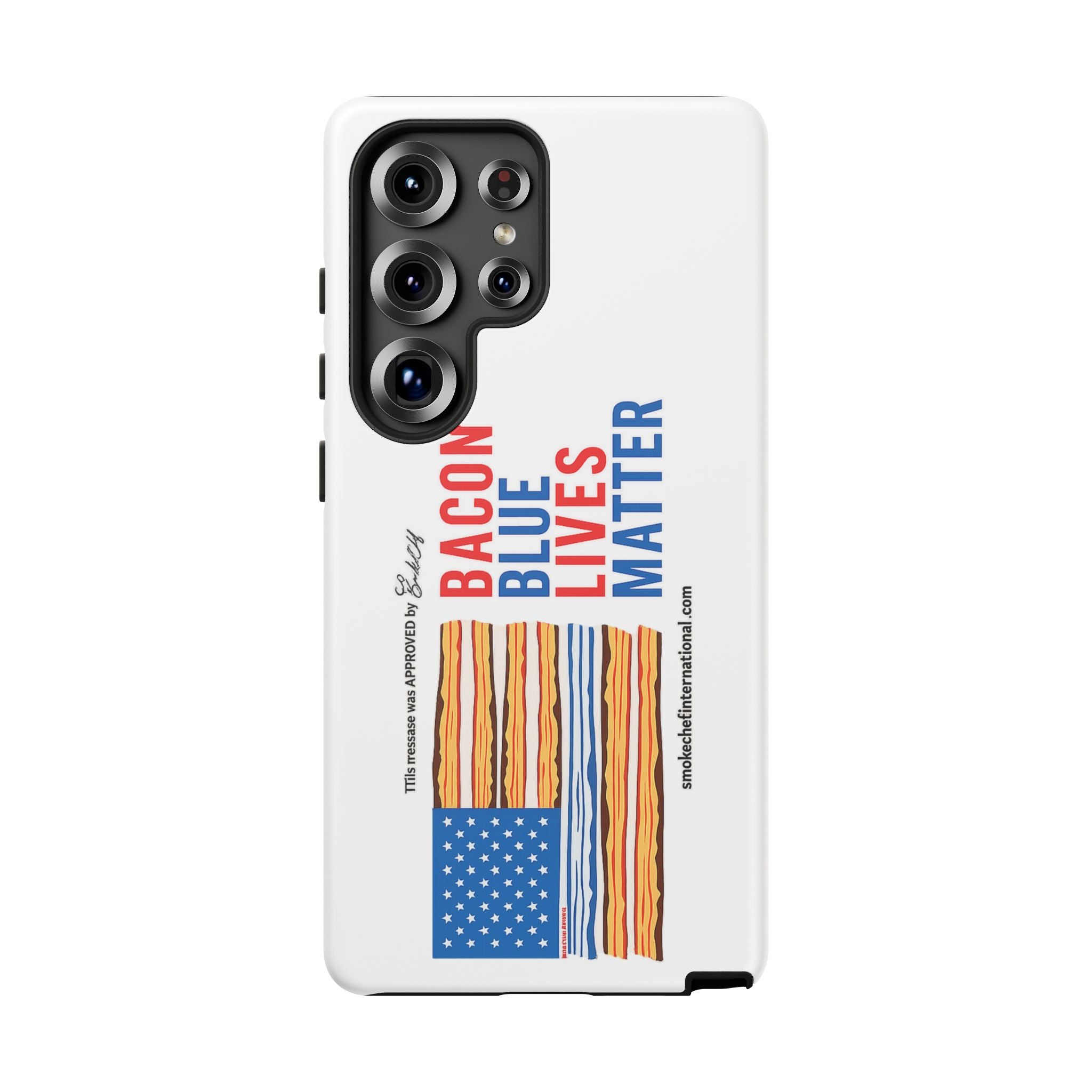 Bacon Blue Lives Matter Phone Case | Patriotic Flag Bacon Illustration