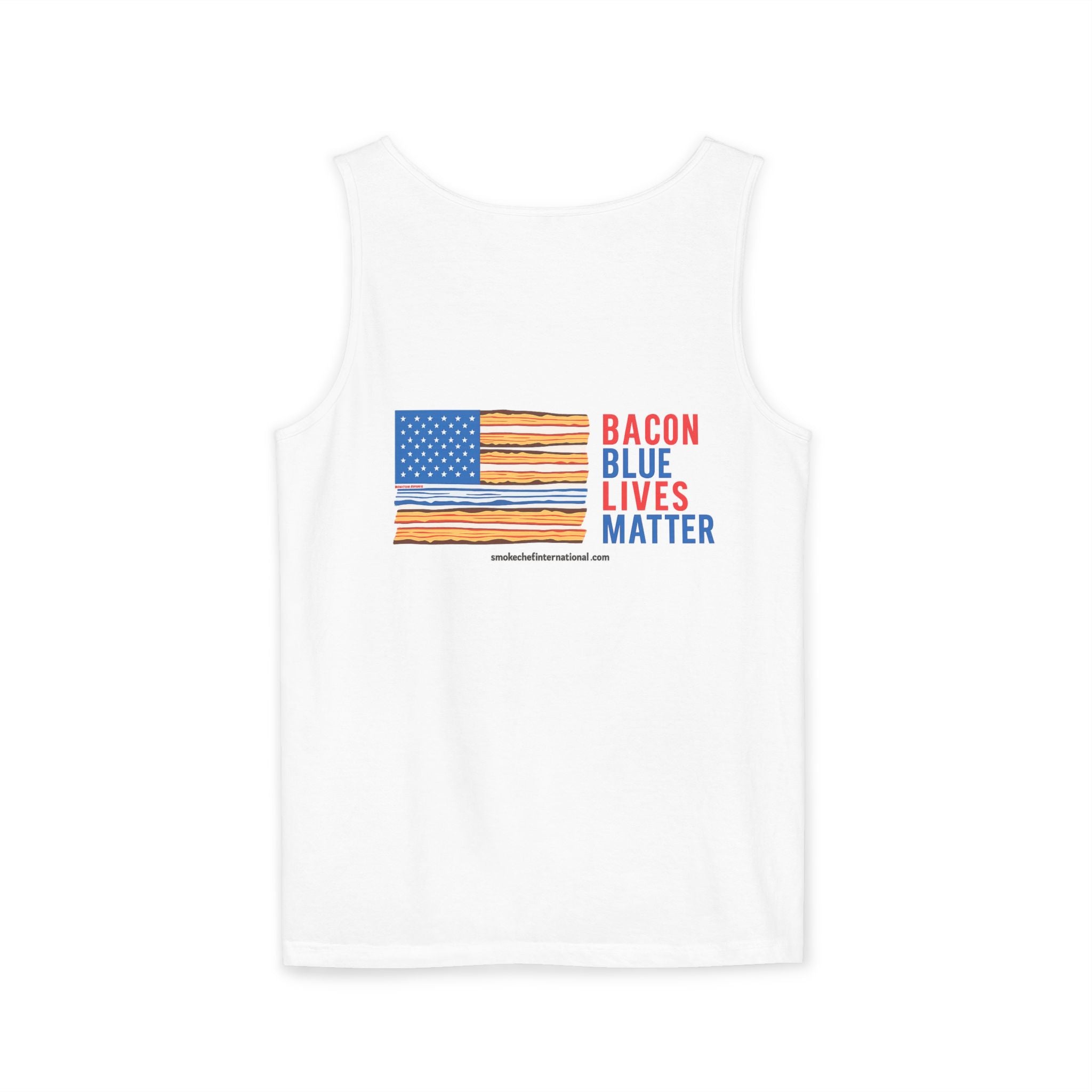 Bacon Blue Lives Matter Tank Top | American Flag Bacon Design