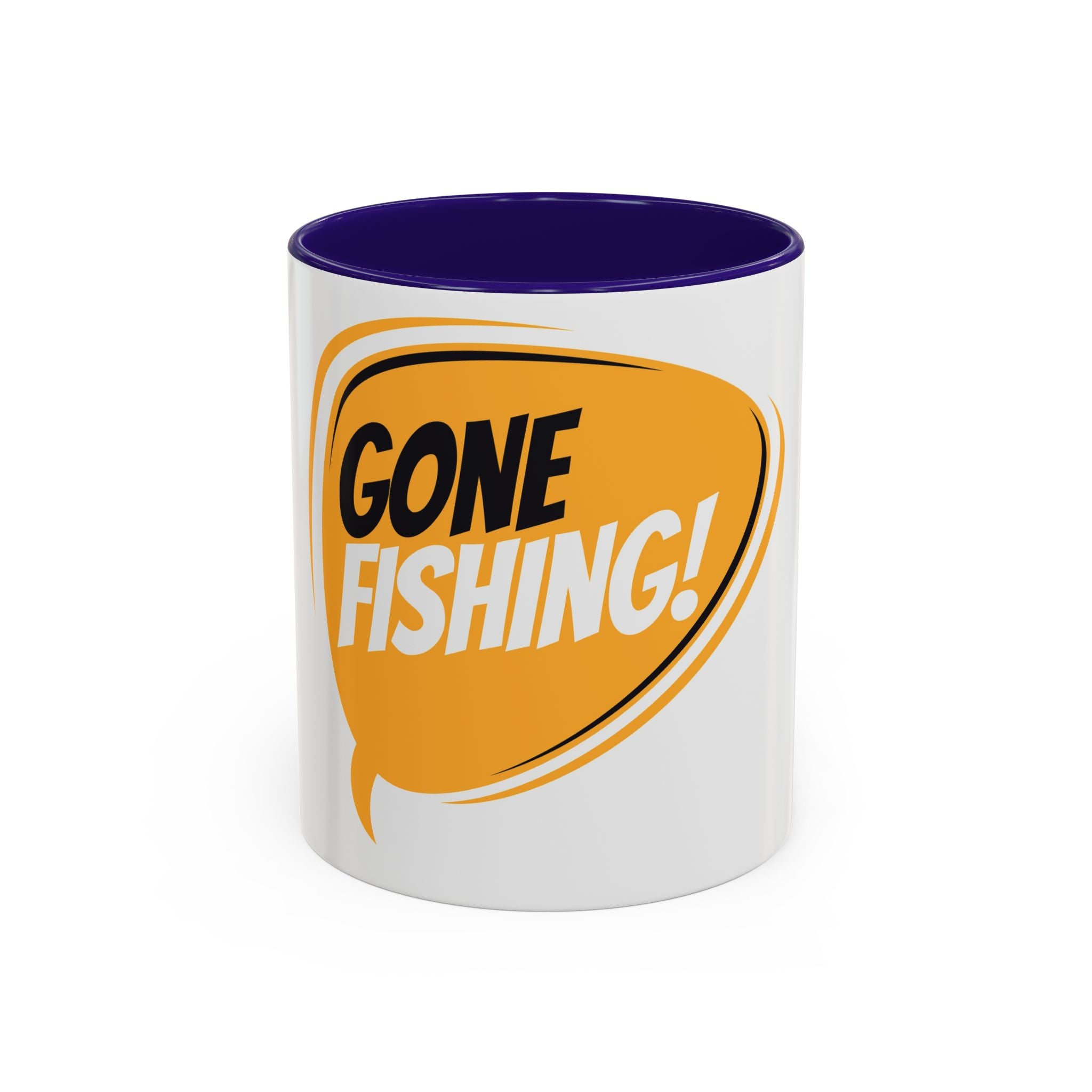 Gone Fishing Speech Bubble Mug | Fishing Quote Coffee Cup