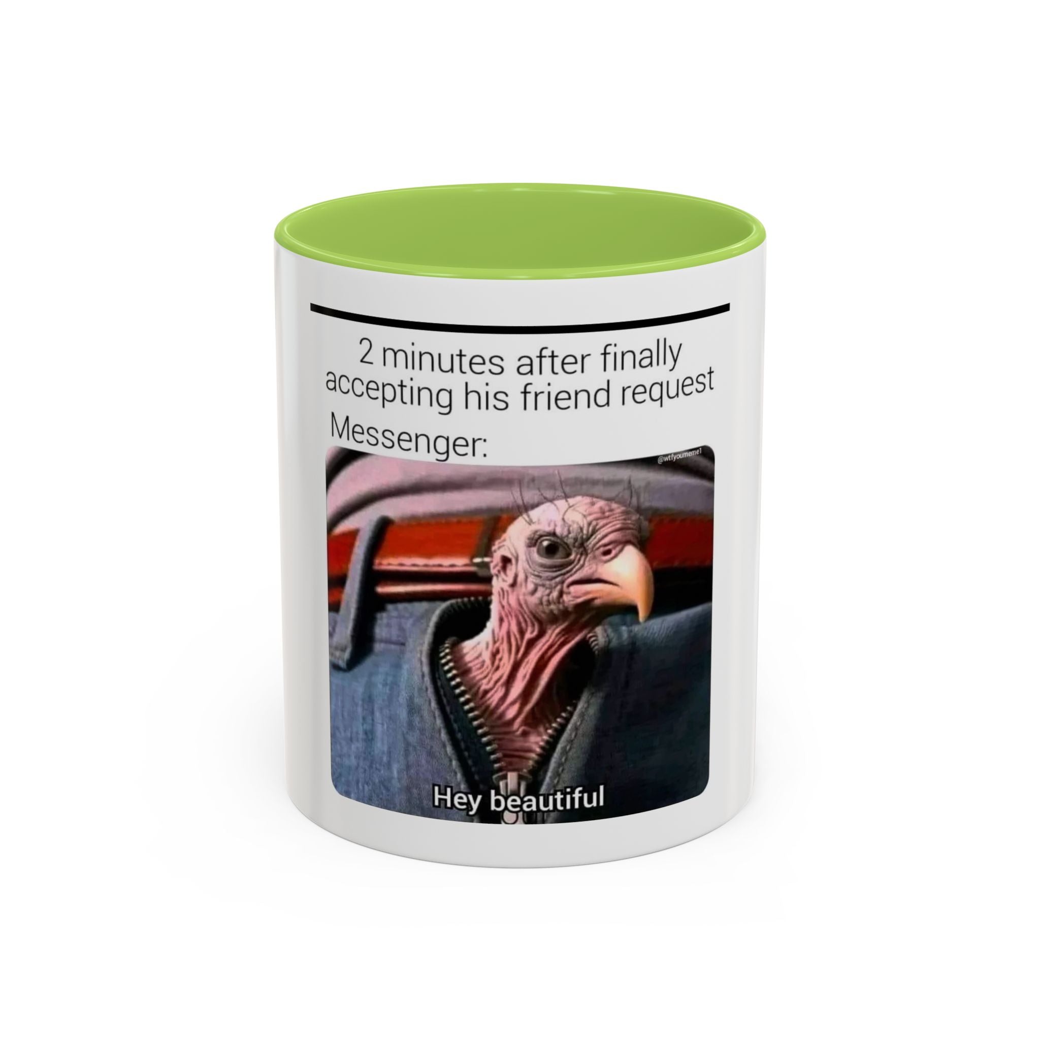 Hey Beautiful Turkey Meme Mug | Accent Coffee Mug 11oz 15oz