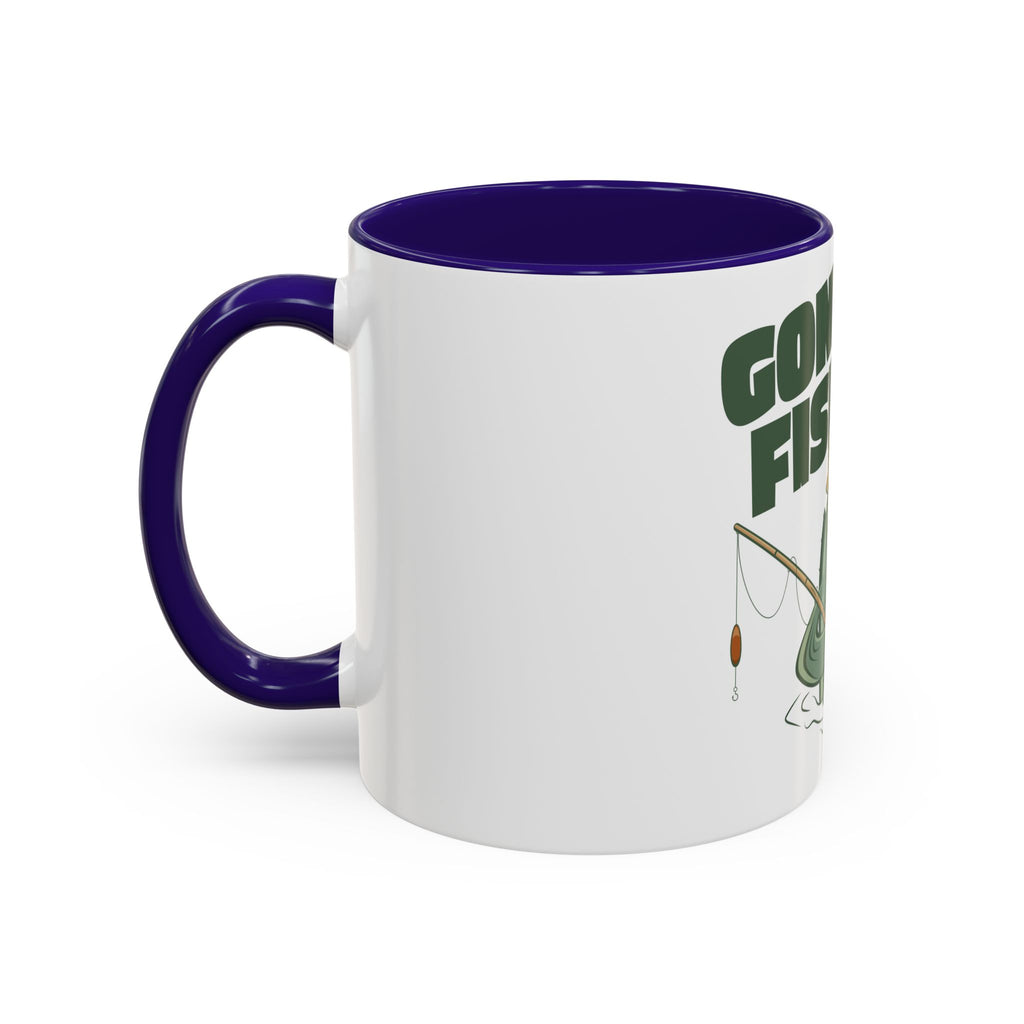Gone Fishing fish character Mug | 11oz 15oz colorful ceramic