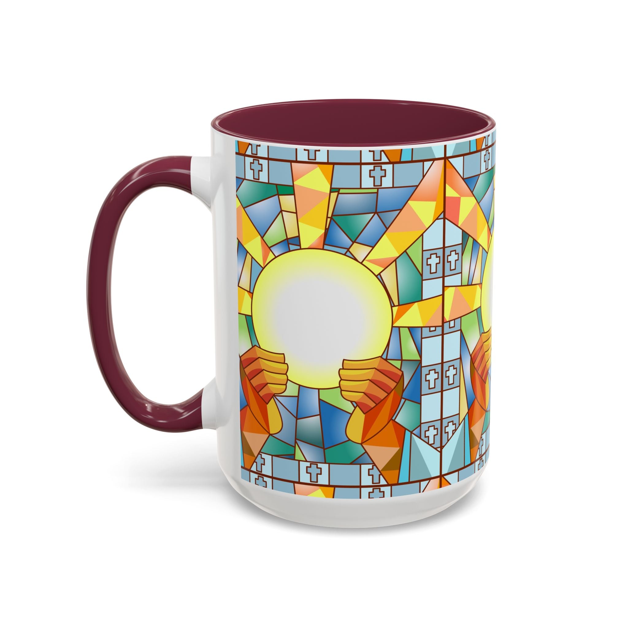 Stained Glass Eucharist Chalice Mug | Church Communion Ceramic Mug