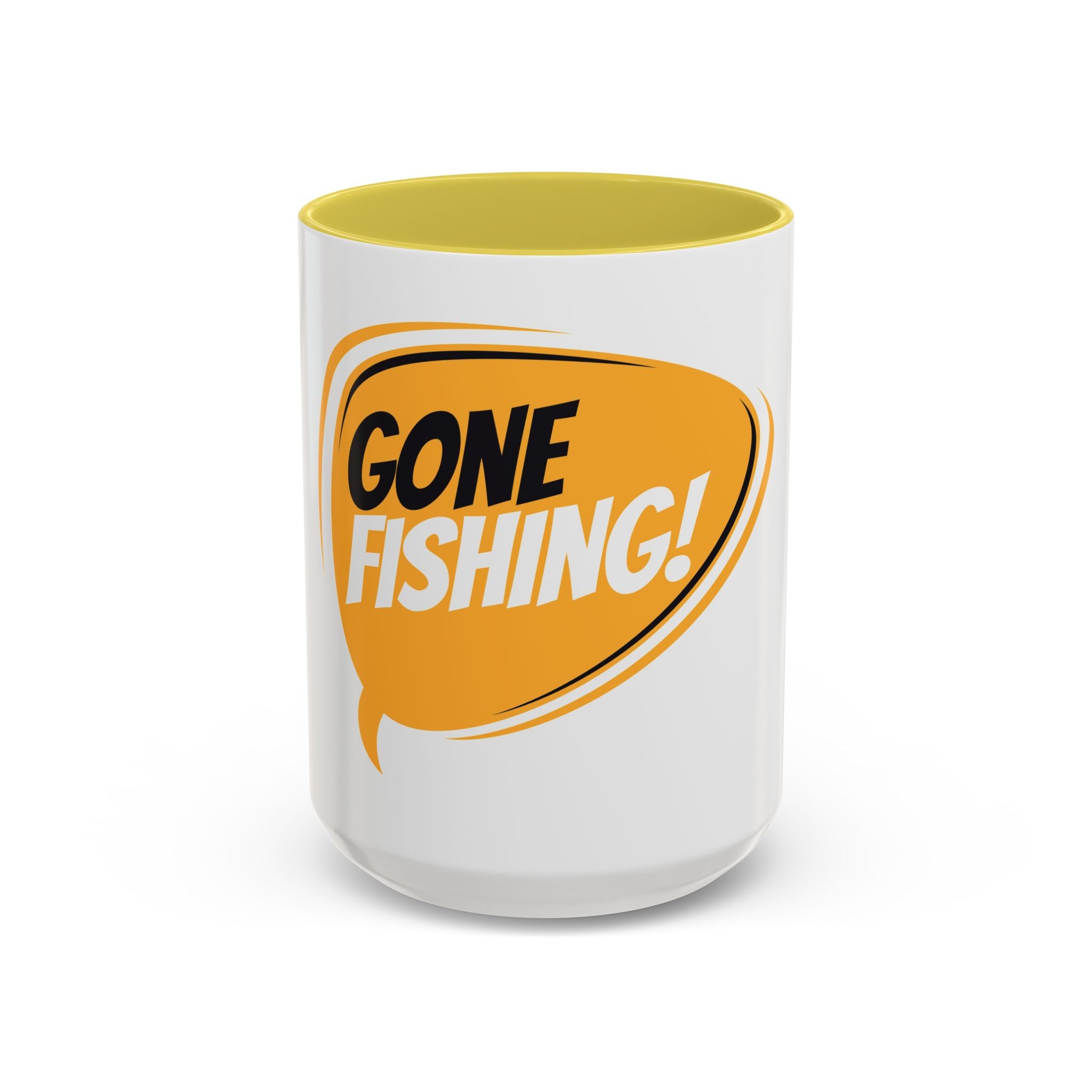 Gone Fishing Speech Bubble Mug | Fishing Quote Coffee Cup