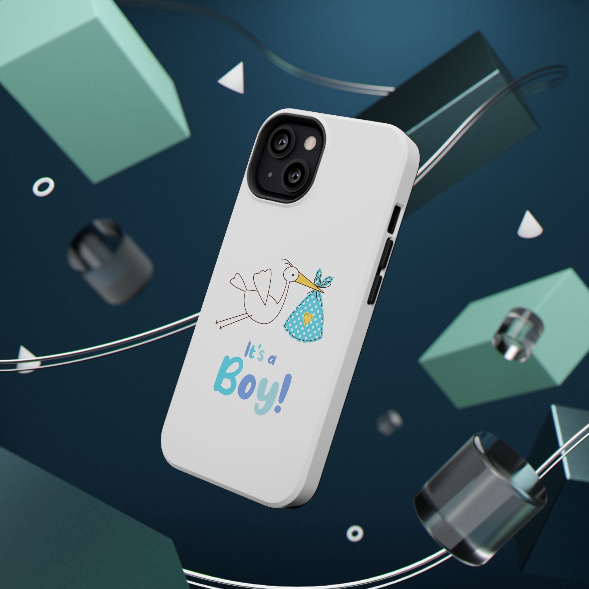 Stork 'It's a Boy' Phone Case | Impact-Resistant Case