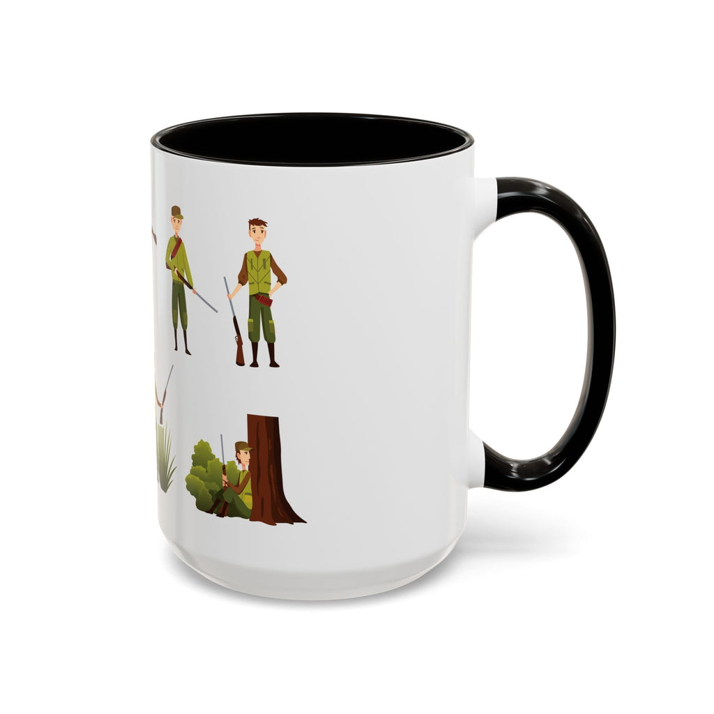 Hunter Pattern Mug | Hunting Illustrations, Outdoorsman Coffee Cup