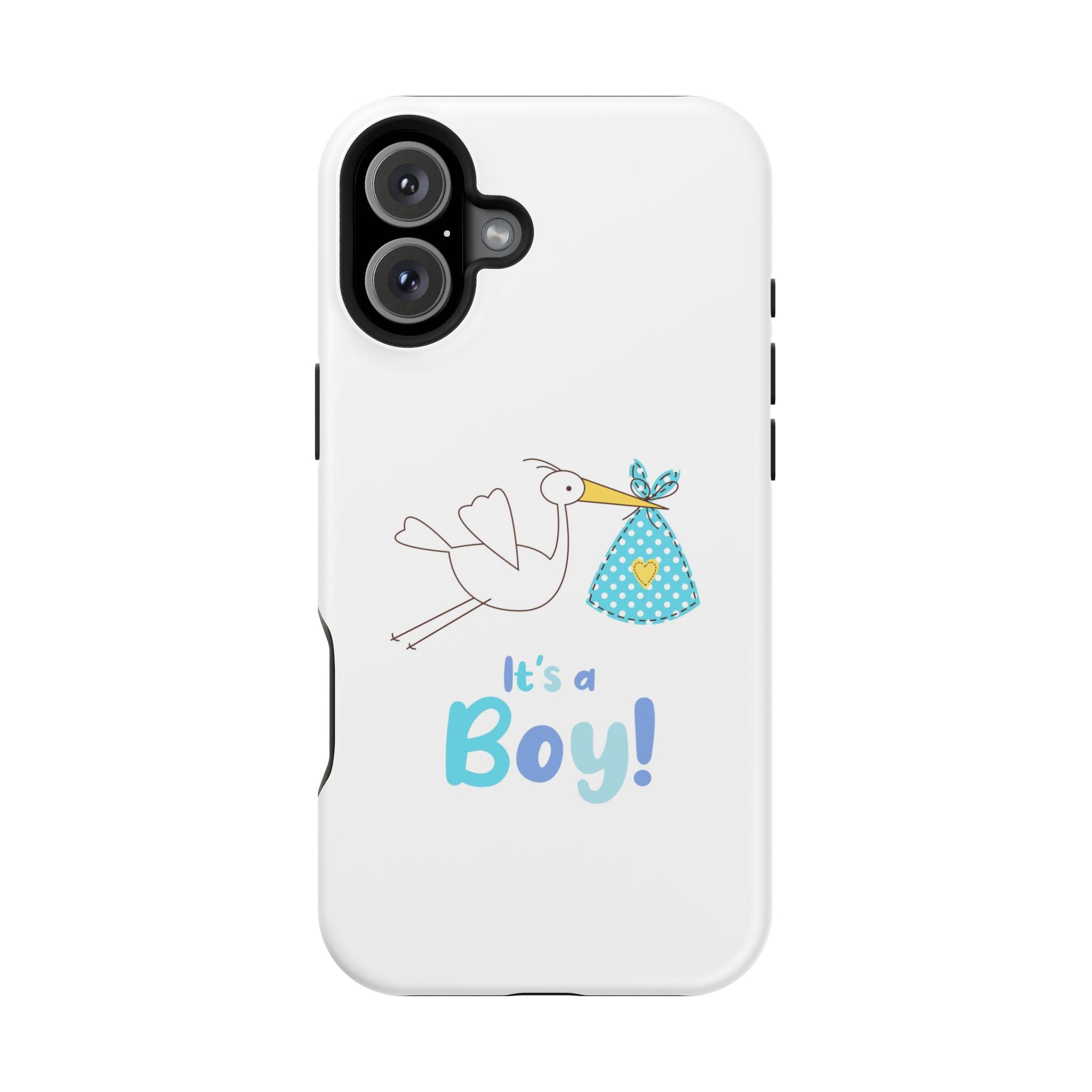 Stork 'It's a Boy' Phone Case | Impact-Resistant Case