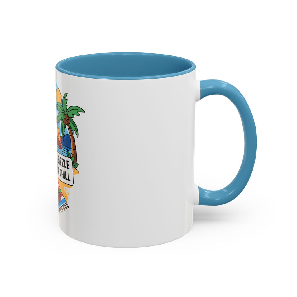 Sizzle & Chill Bacon Sunbathing Cartoon Accent Coffee Mug | 11oz or 15oz