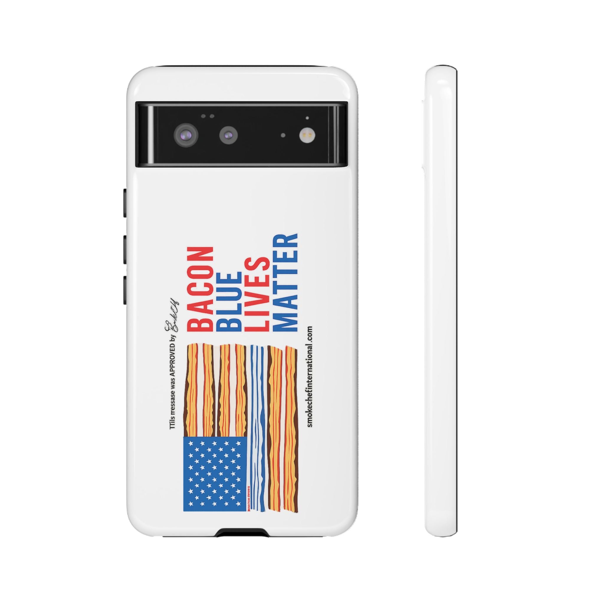 Bacon Blue Lives Matter Phone Case | Patriotic Flag Bacon Illustration