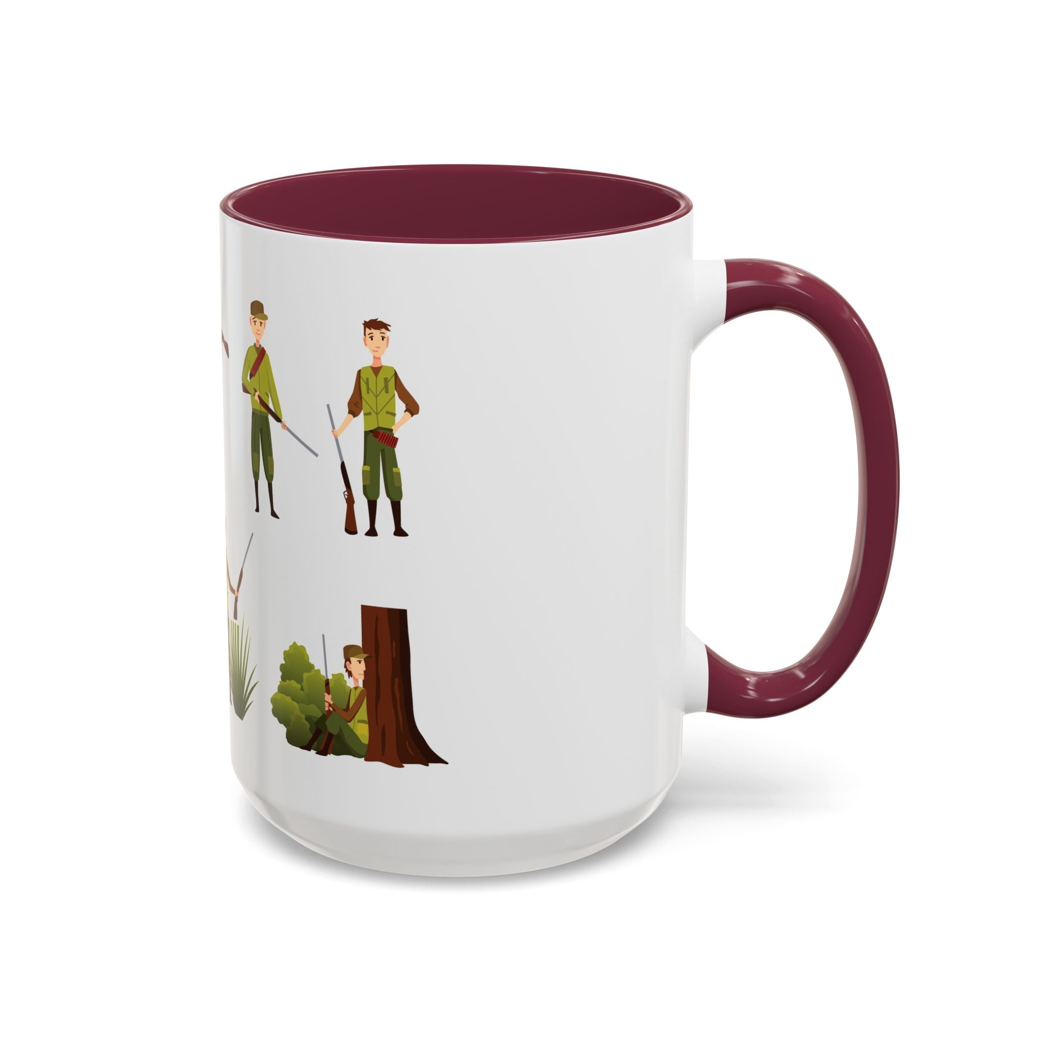 Hunter Pattern Mug | Hunting Illustrations, Outdoorsman Coffee Cup
