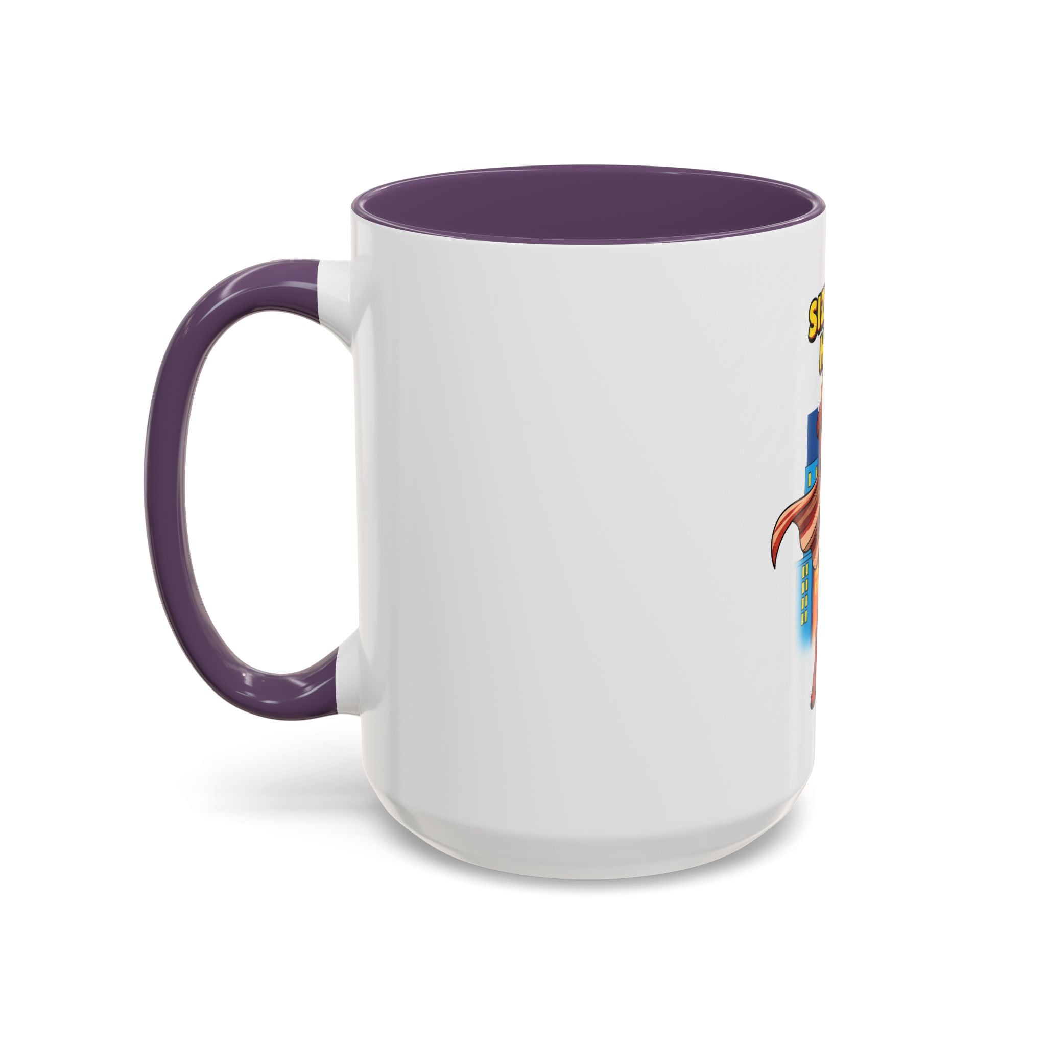 Sizzling Hero Mug | Accent Coffee Mug 11oz 15oz, Superhero City Design