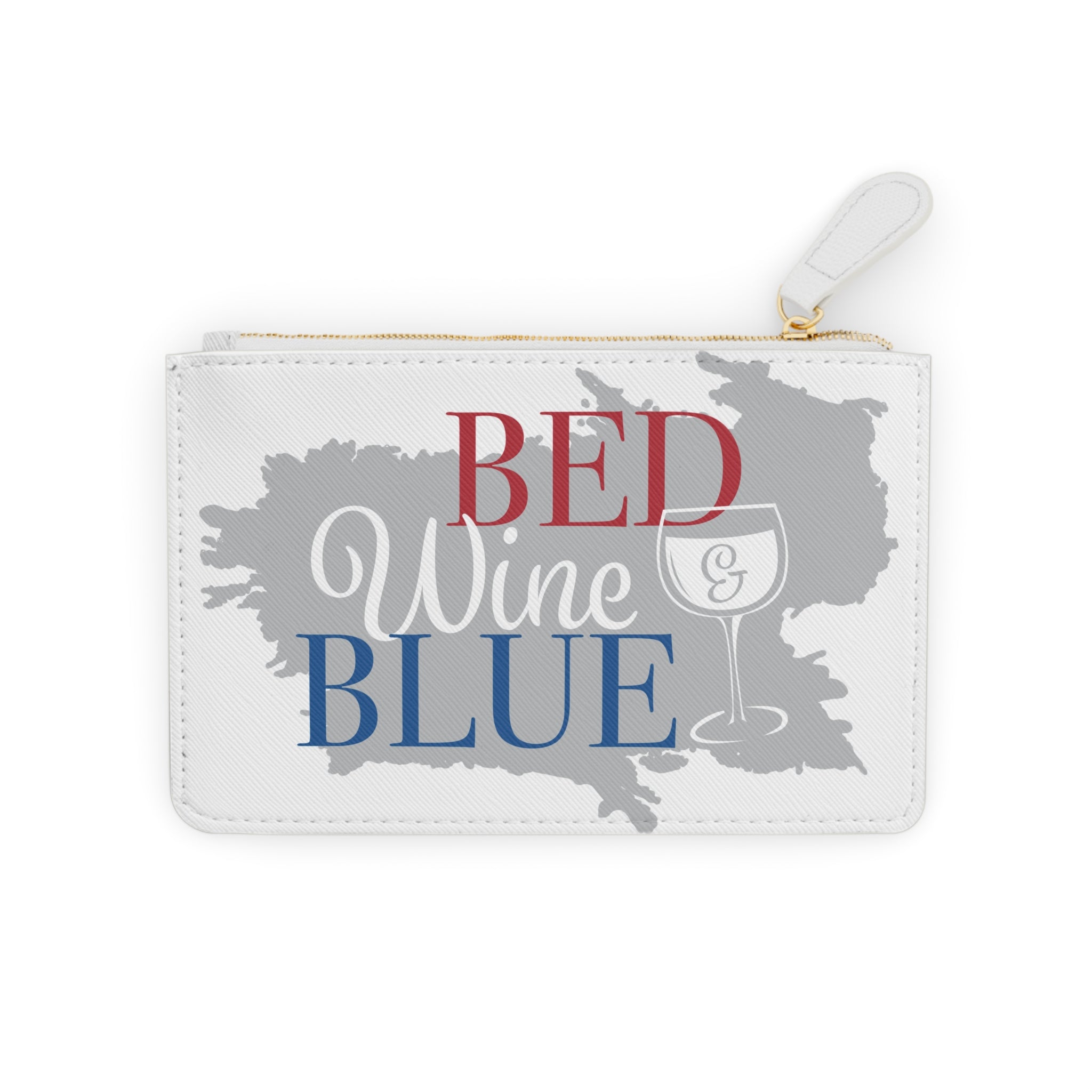 Bed Wine Blue Mini Clutch Bag | Alaska Silhouette, Patriotic Red White Blue