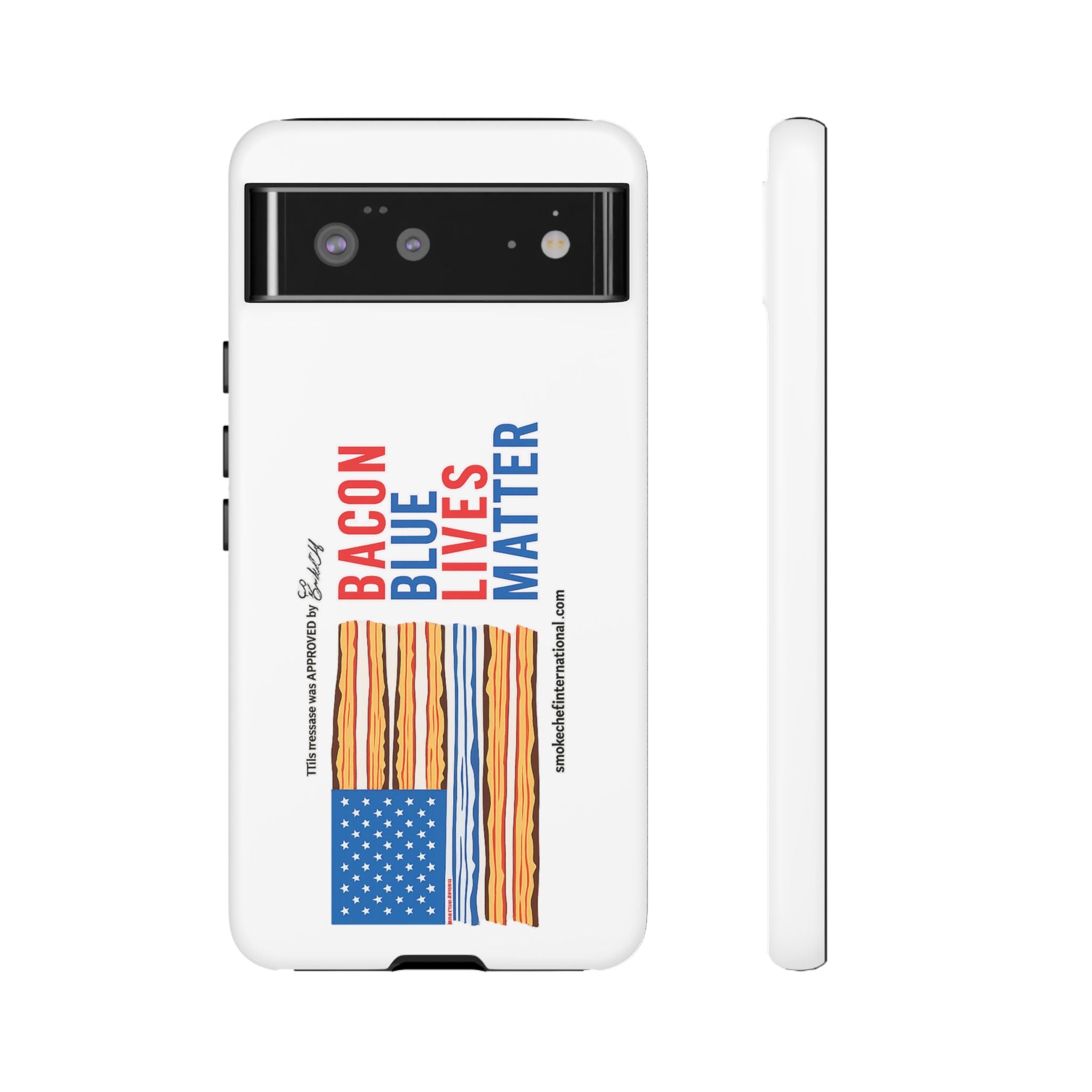 Bacon Blue Lives Matter Phone Case | Patriotic Flag Bacon Illustration