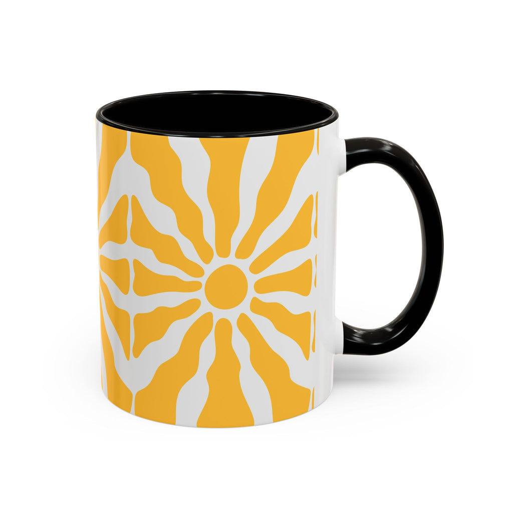 Yellow Sunburst Mug | Ceramic Coffee Cup