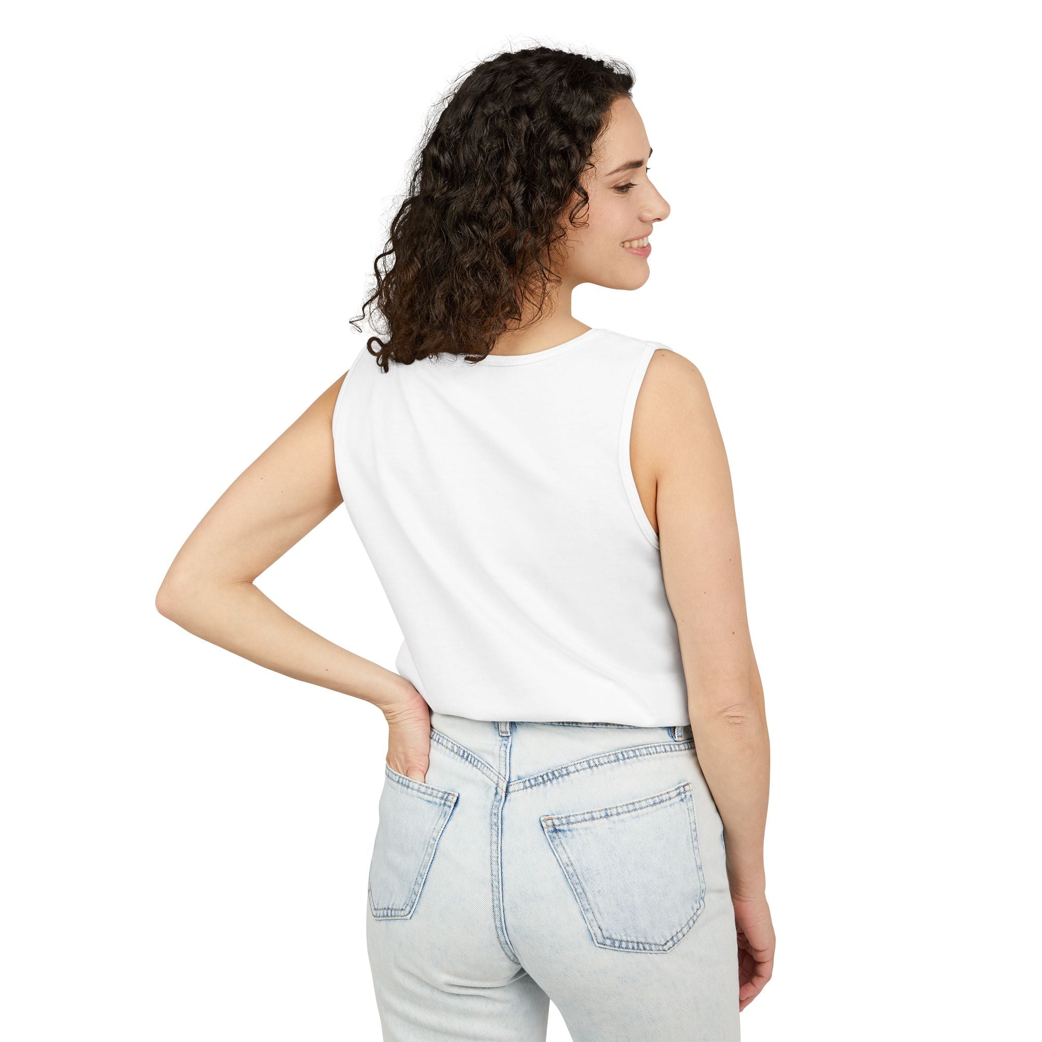 How 'Bout 5 Cross Yo Lip Tank Top | Vintage Elderly Face Illustration