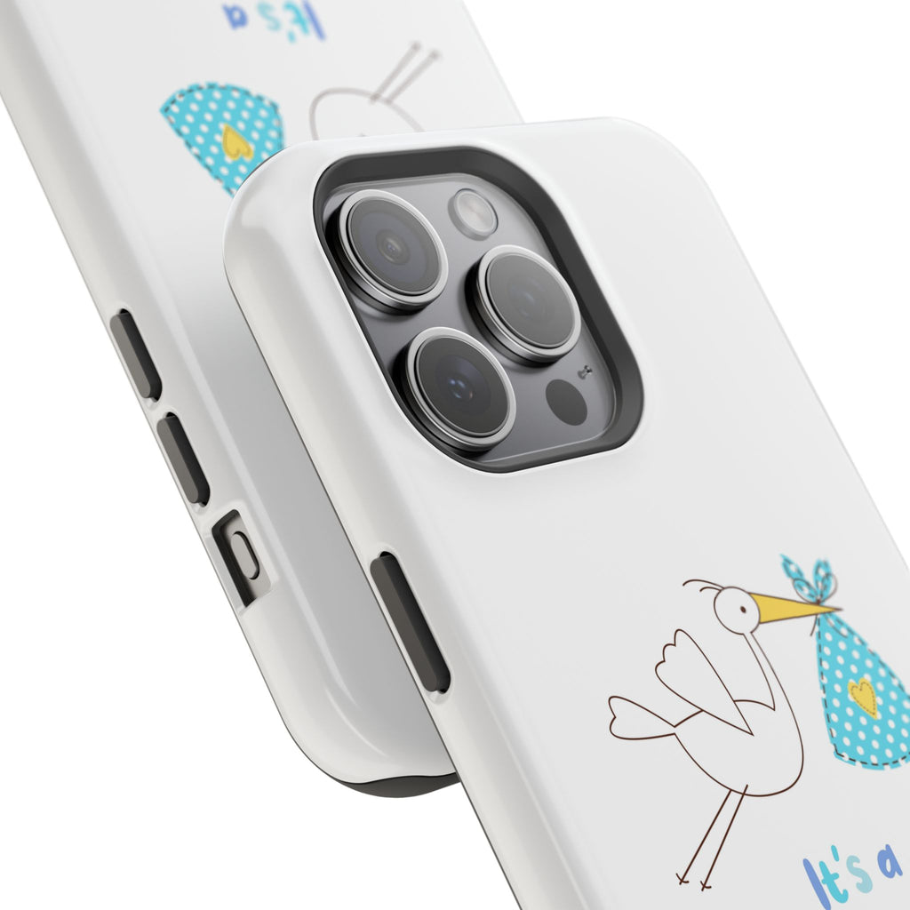 Stork 'It's a Boy' Phone Case | Impact-Resistant Case