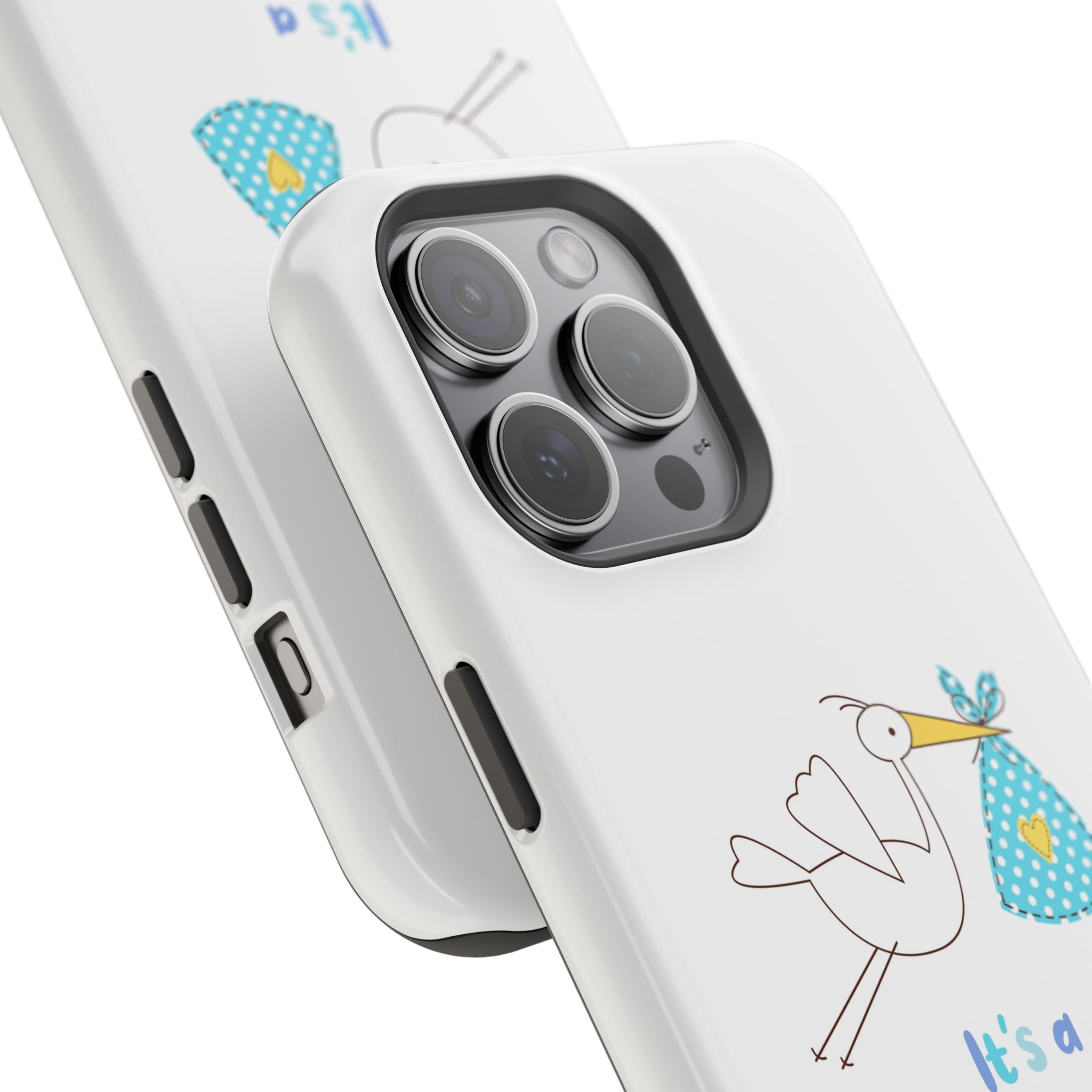 Stork 'It's a Boy' Phone Case | Impact-Resistant Case