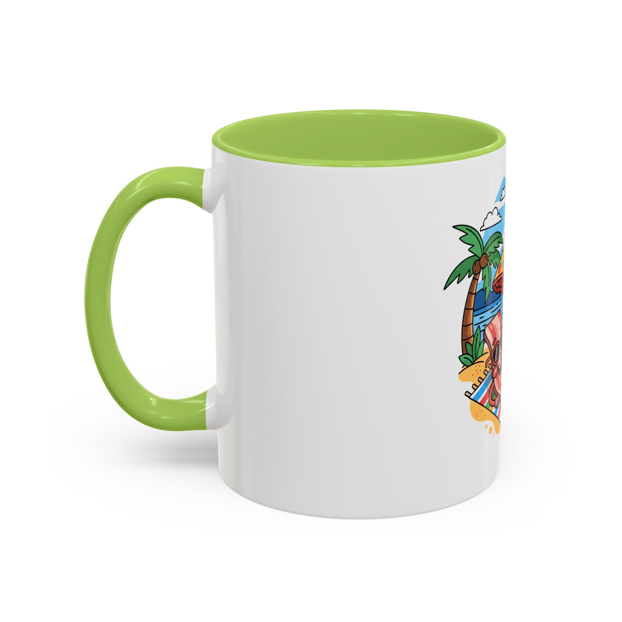Sizzle & Chill Bacon Sunbathing Cartoon Accent Coffee Mug | 11oz or 15oz