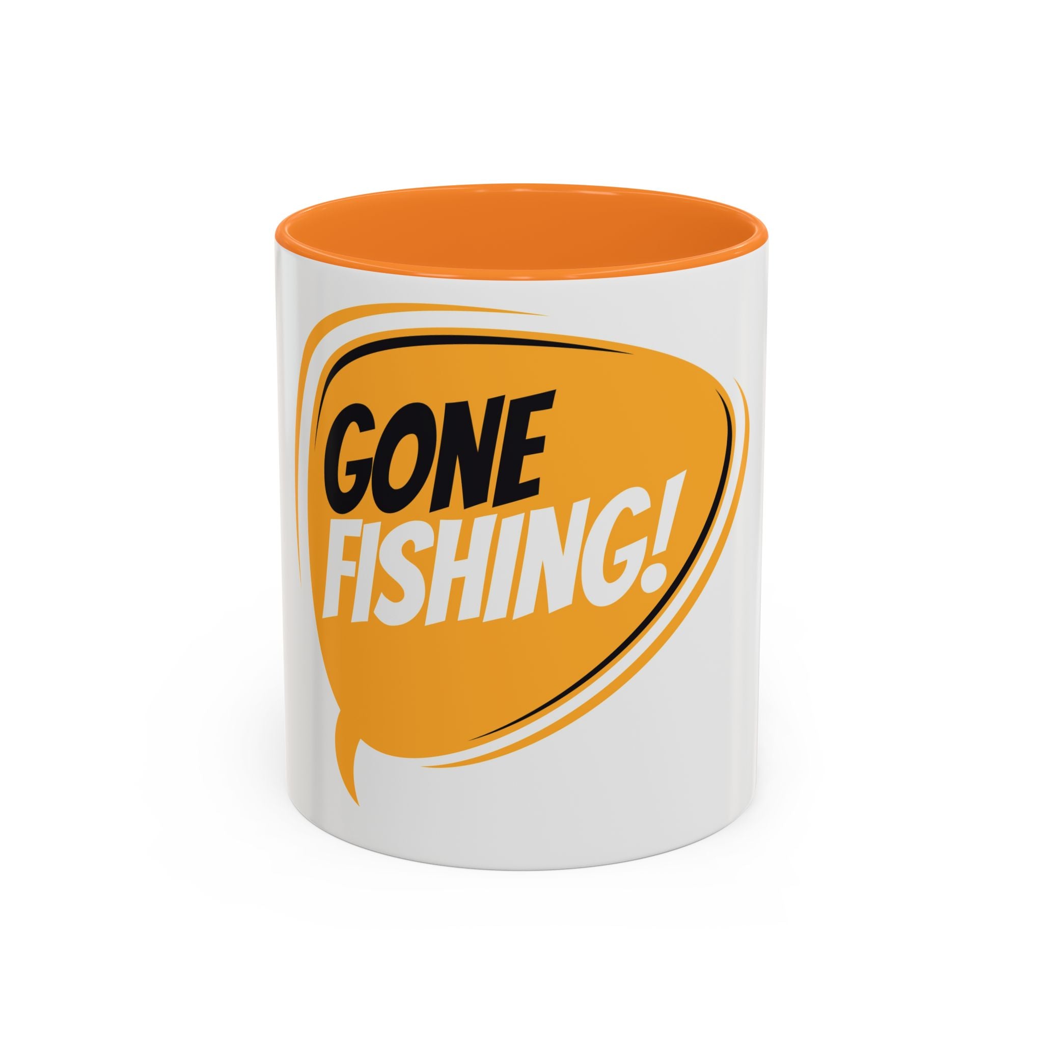 Gone Fishing Speech Bubble Mug | Fishing Quote Coffee Cup
