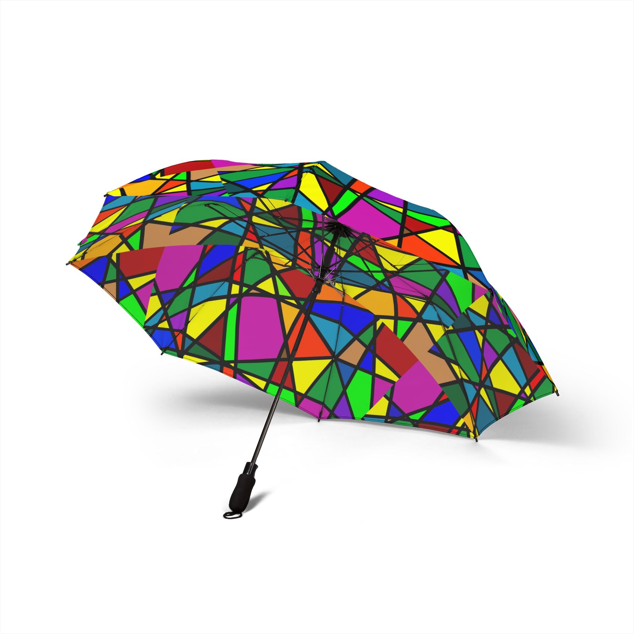 Colorful Stained Glass Abstract Umbrella | Foldable Rain Parasol