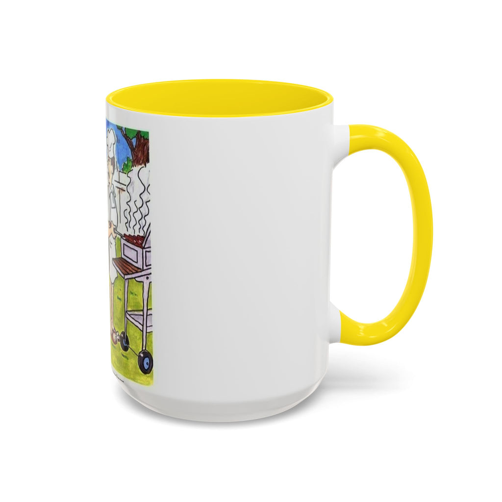 Backyard BBQ Cartoon mug | Accent Coffee Mug 11oz 15oz