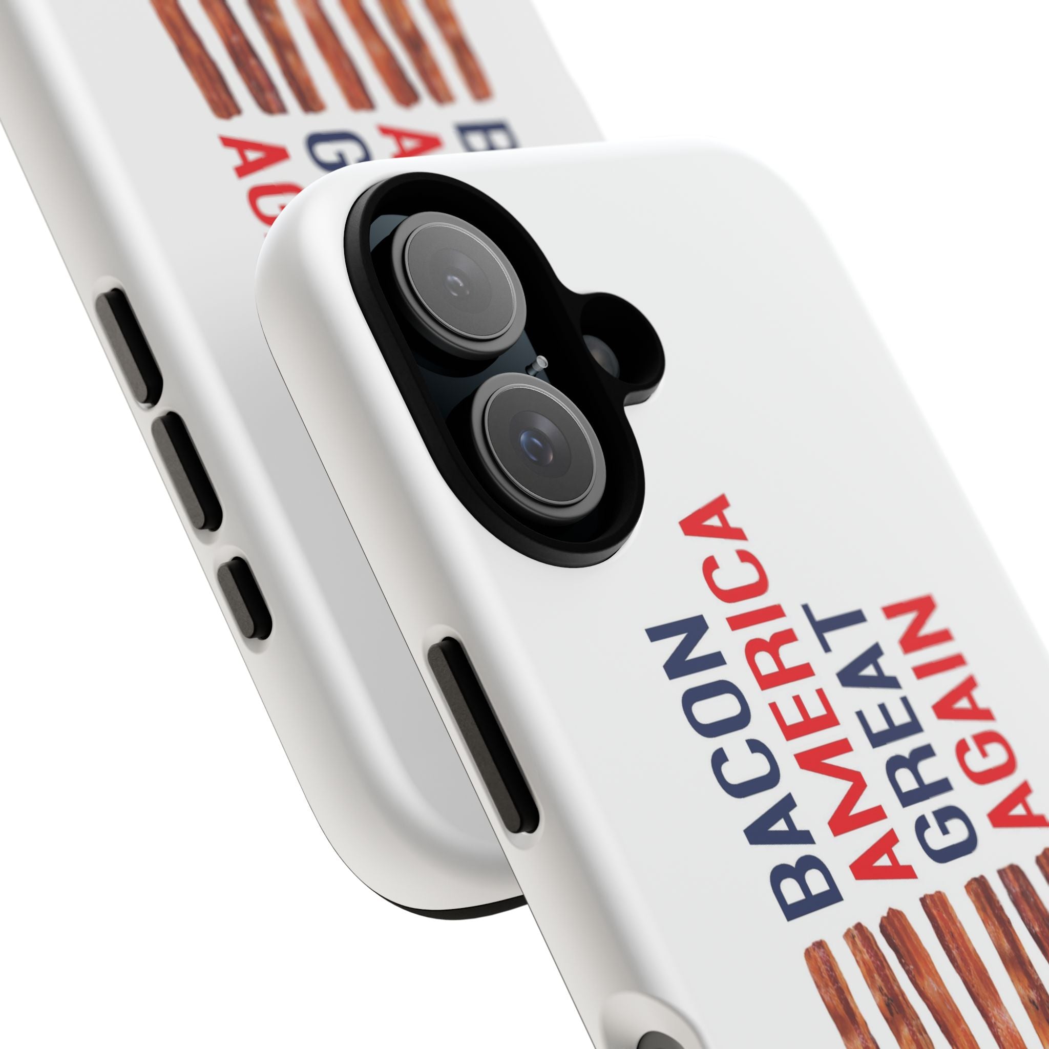 Bacon American Great Again phone case | patriotic bacon flag iPhone case
