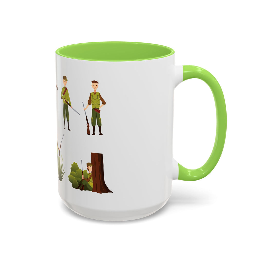 Hunter Pattern Mug | Hunting Illustrations, Outdoorsman Coffee Cup