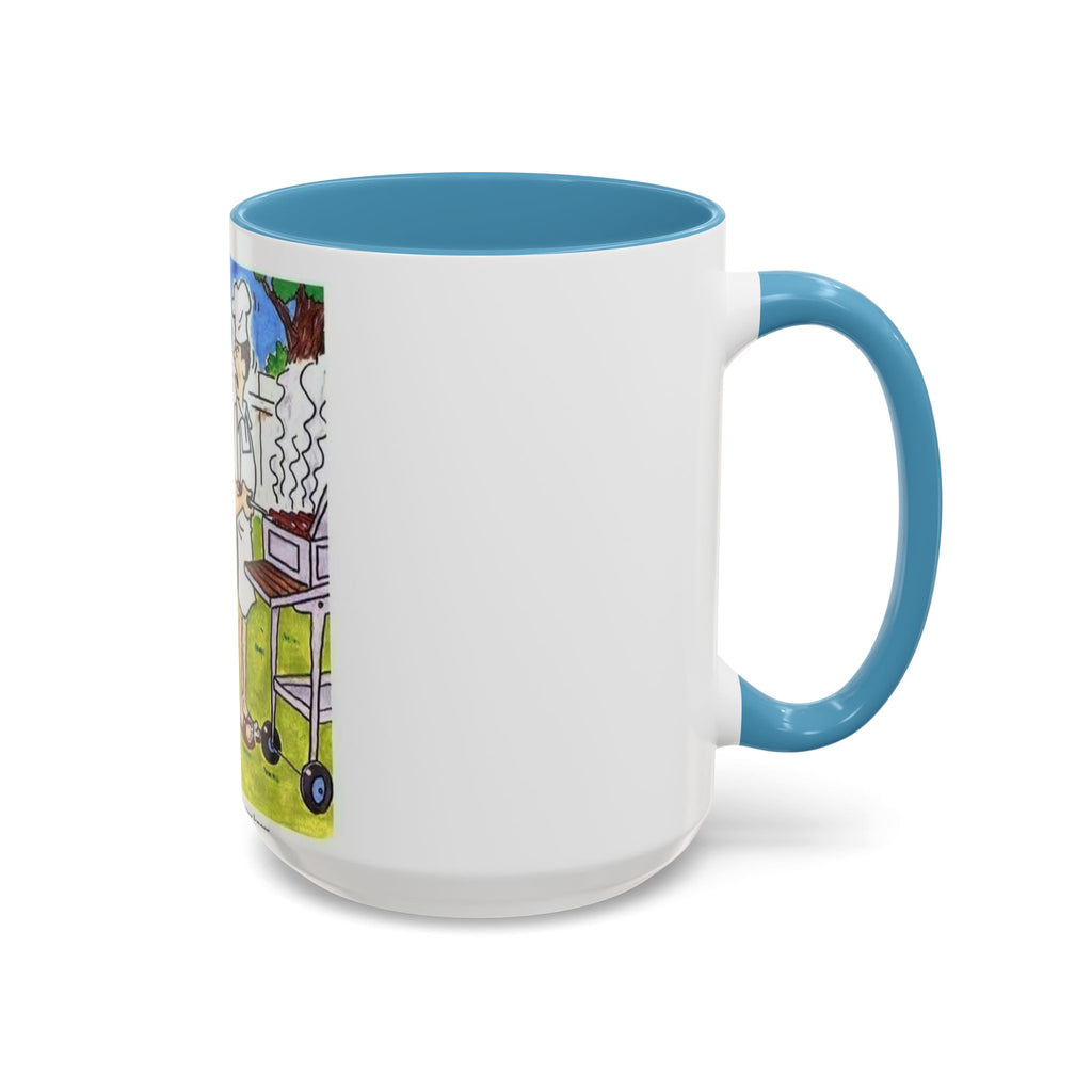 Backyard BBQ Cartoon mug | Accent Coffee Mug 11oz 15oz