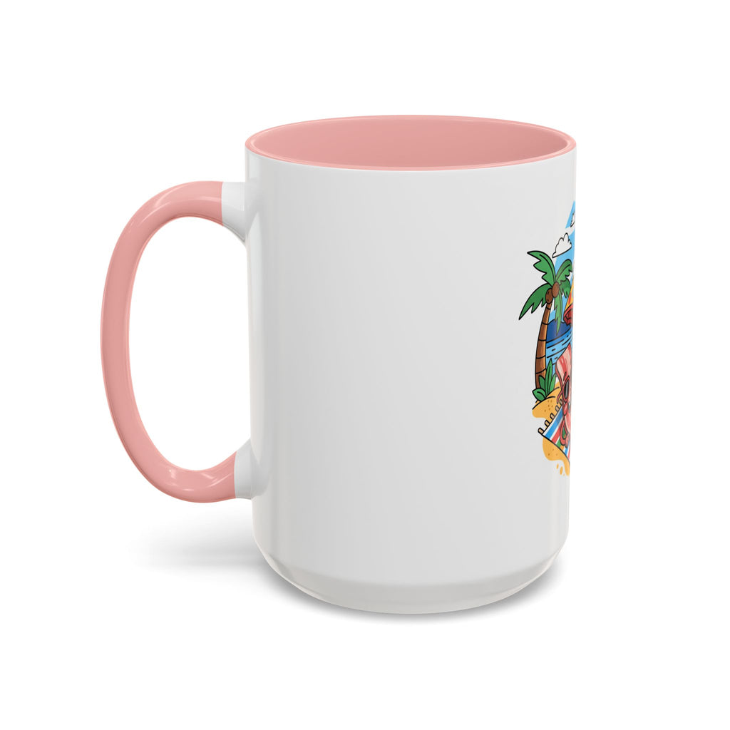 Sizzle & Chill Bacon Sunbathing Cartoon Accent Coffee Mug | 11oz or 15oz