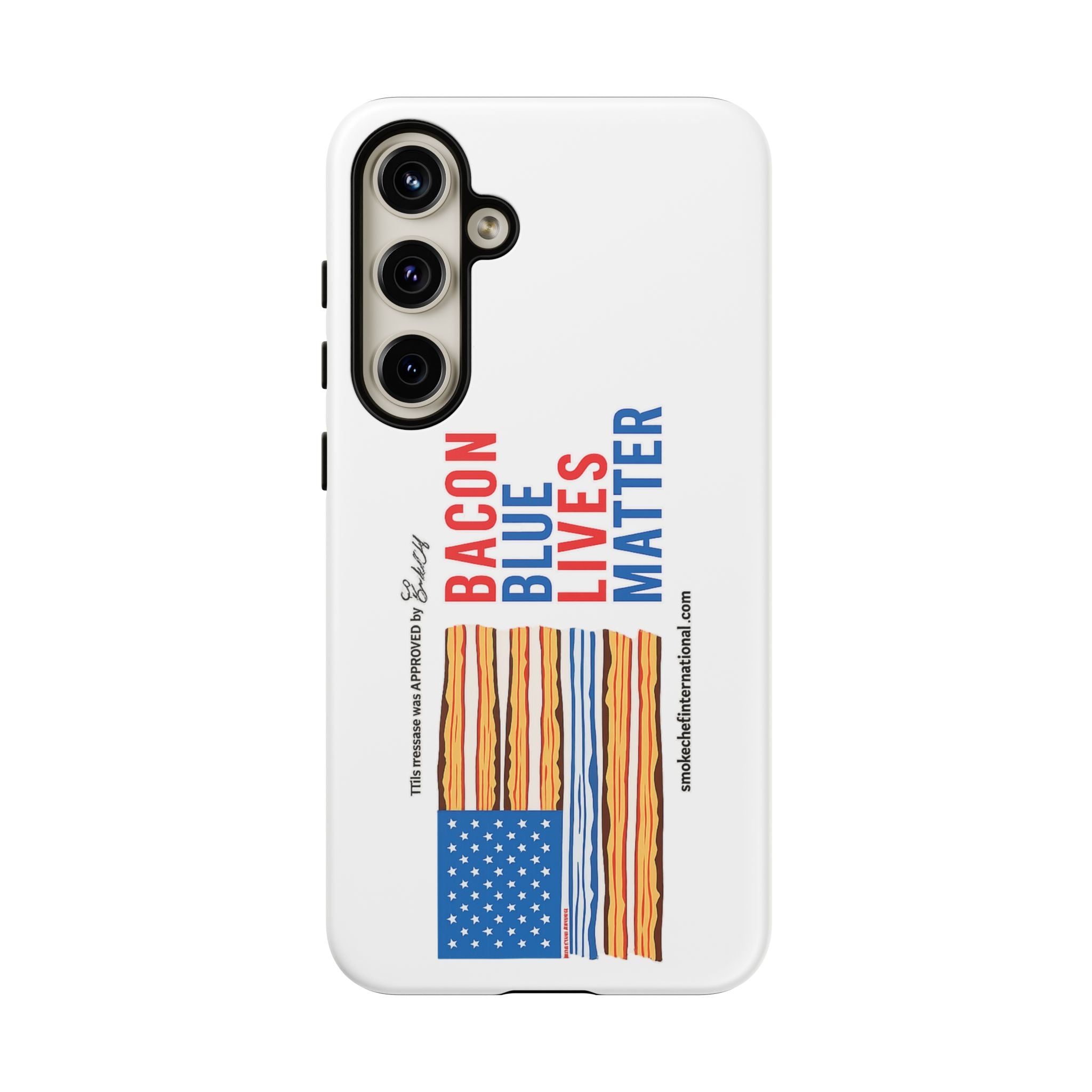 Bacon Blue Lives Matter Phone Case | Patriotic Flag Bacon Illustration