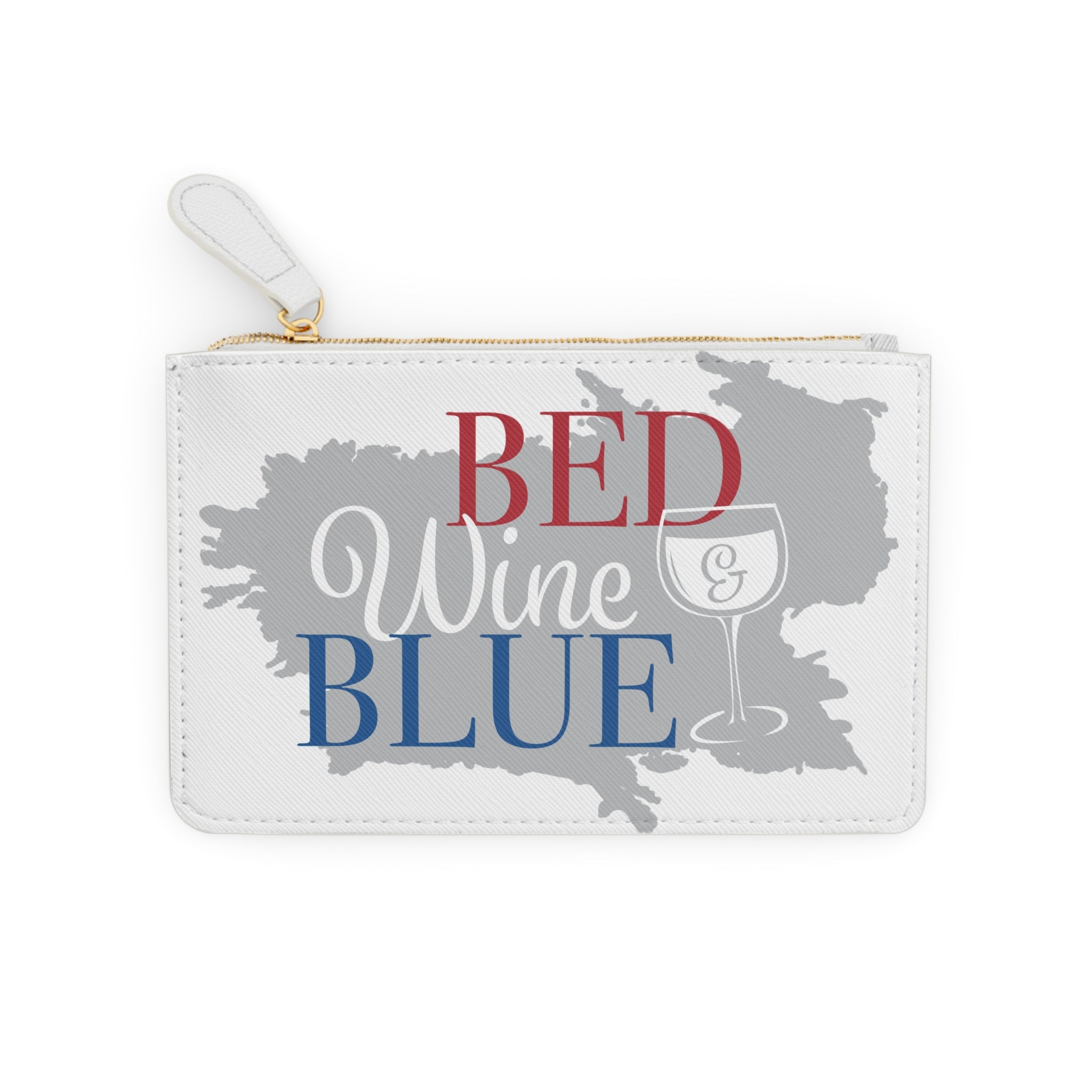 Bed Wine Blue Mini Clutch Bag | Alaska Silhouette, Patriotic Red White Blue