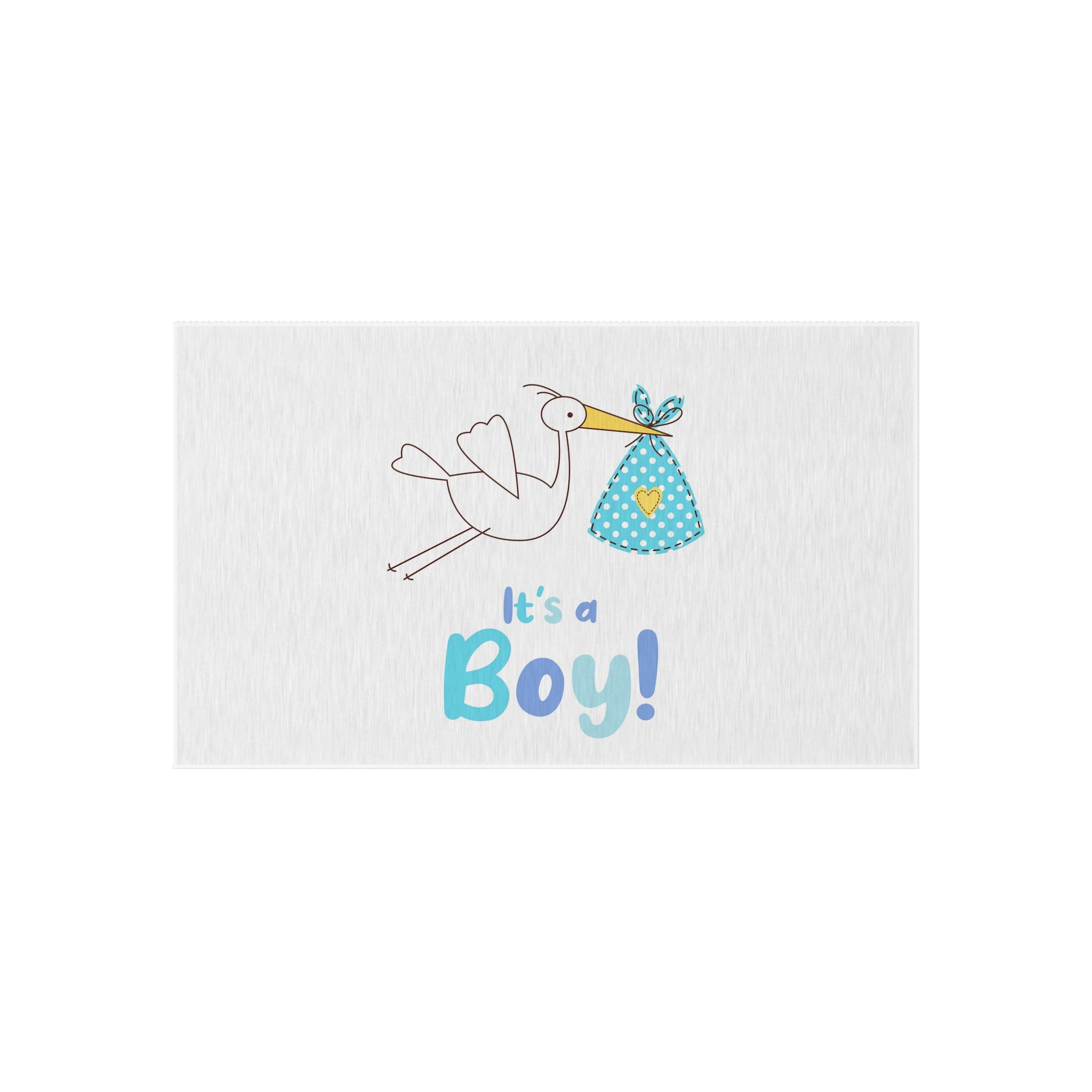 It's a Boy stork illustration Outdoor Rug | baby shower nursery decor