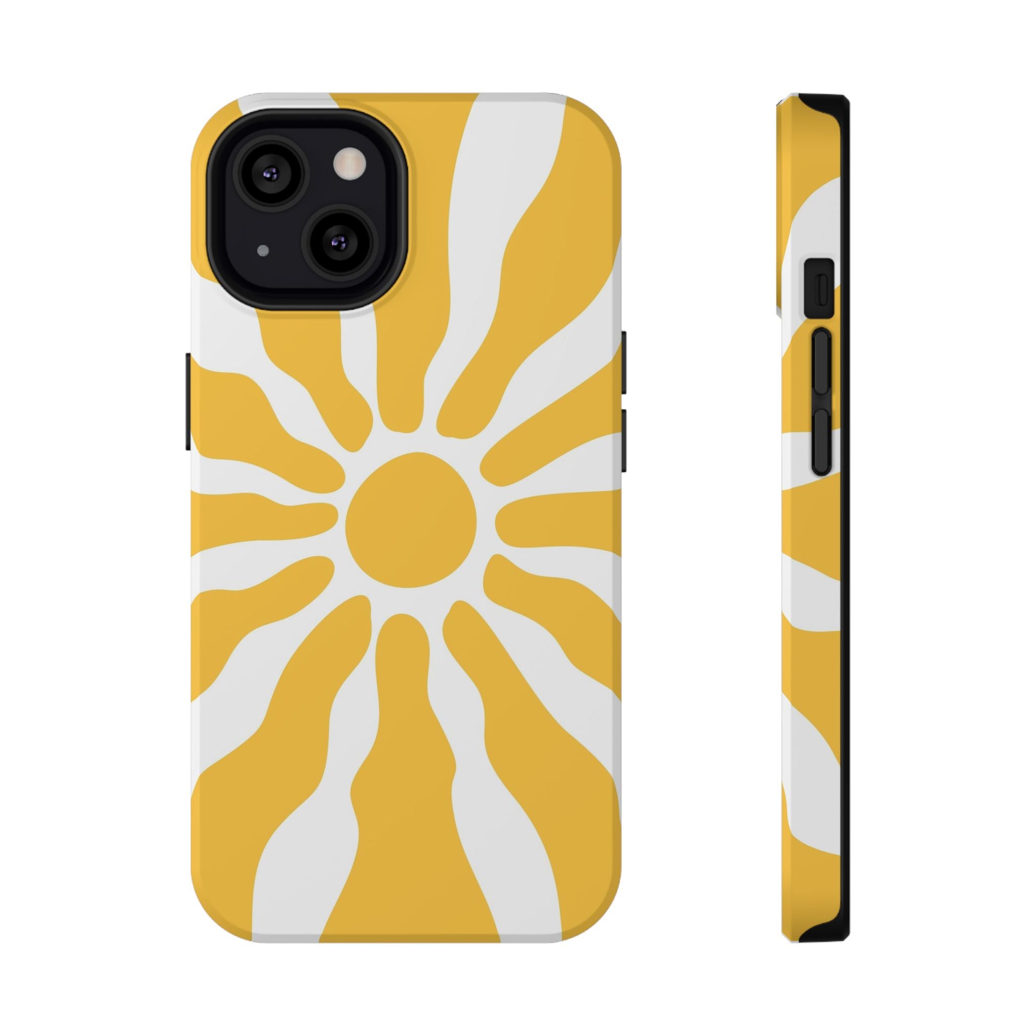 Retro Sunburst iPhone Case | Impact-Resistant Phone Case