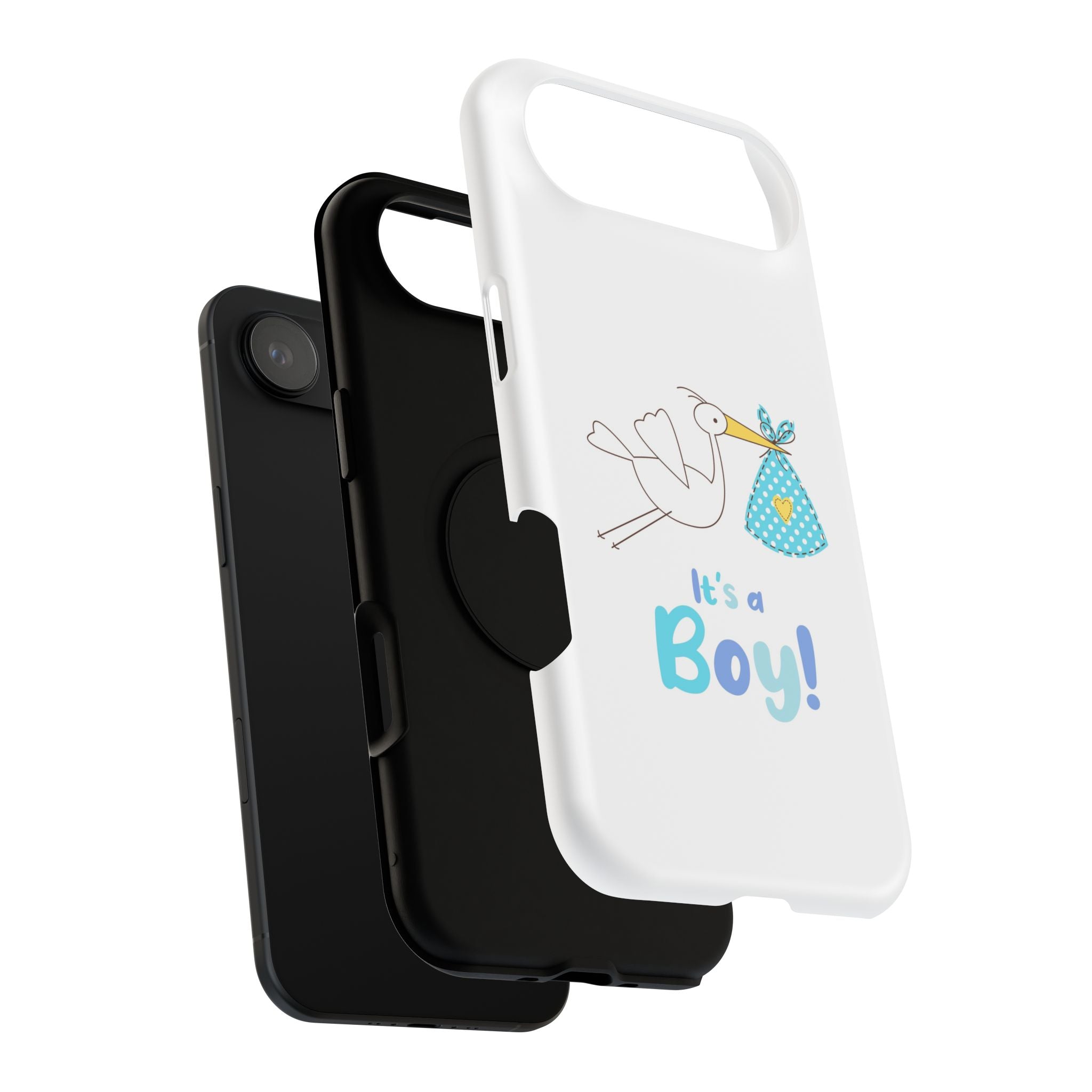 Stork 'It's a Boy' Phone Case | Impact-Resistant Case