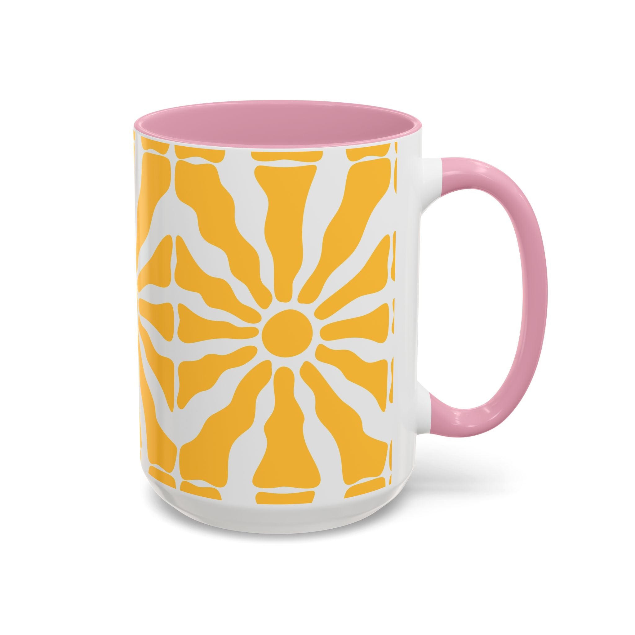 Yellow Sunburst Mug | Ceramic Coffee Cup