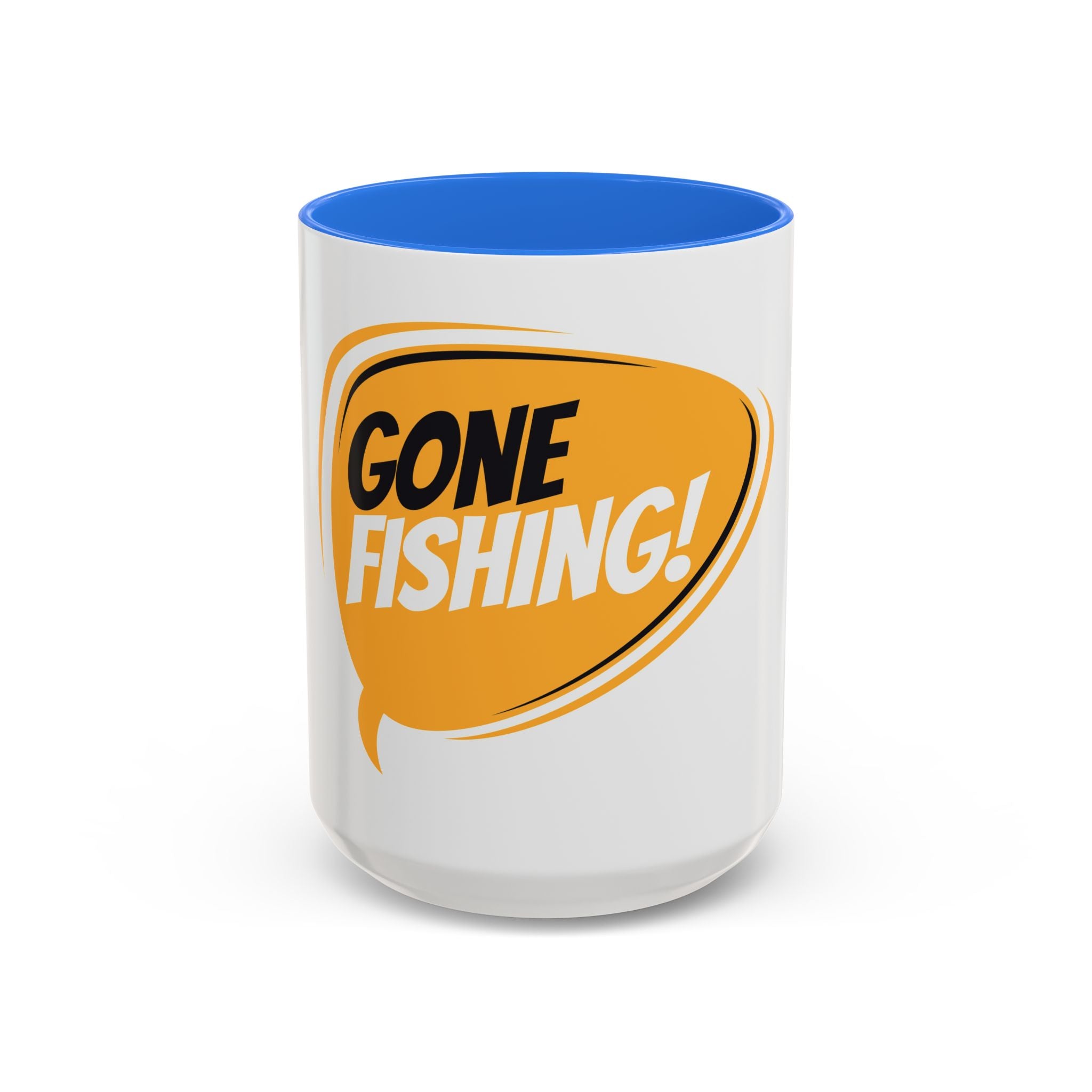 Gone Fishing Speech Bubble Mug | Fishing Quote Coffee Cup