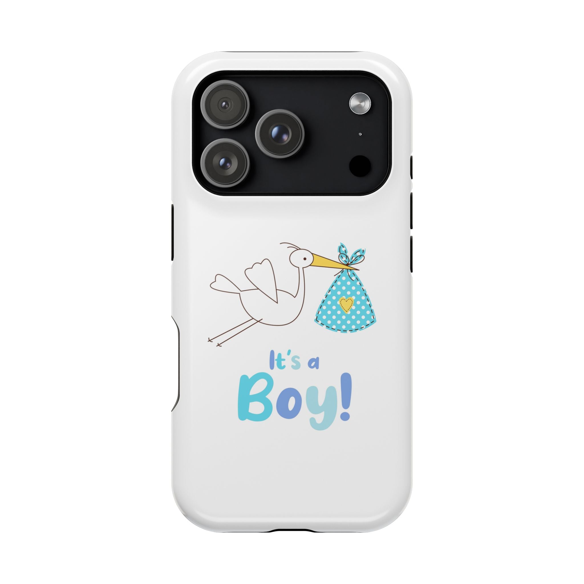 Stork 'It's a Boy' Phone Case | Impact-Resistant Case
