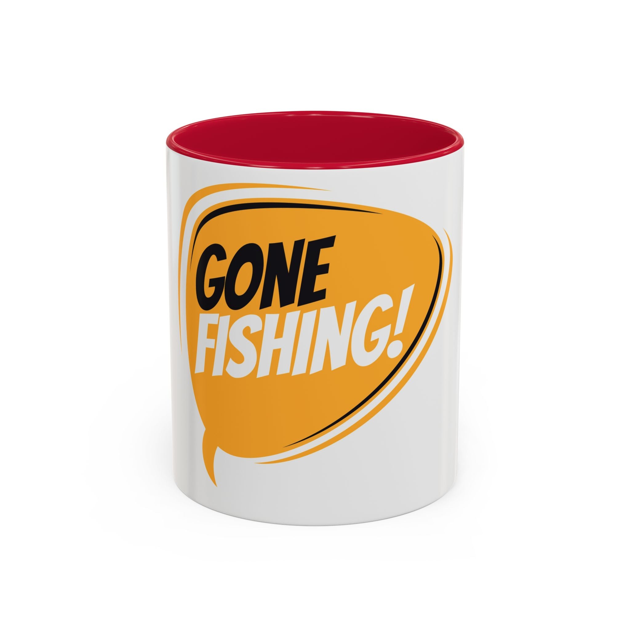 Gone Fishing Speech Bubble Mug | Fishing Quote Coffee Cup